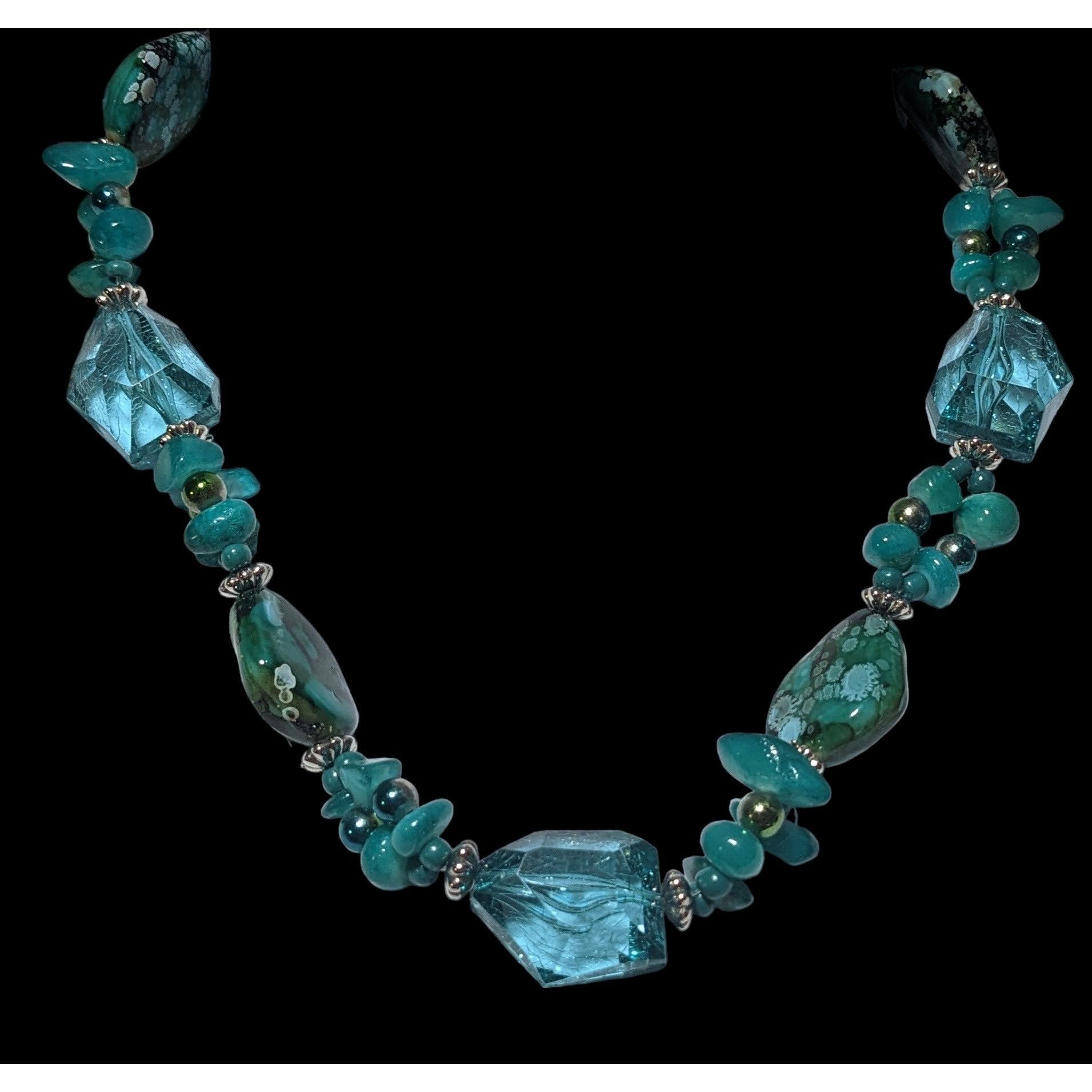 Other Chunky Turquoise Abstract Beaded Necklace Size ONE SIZE - 2 Thumbnail