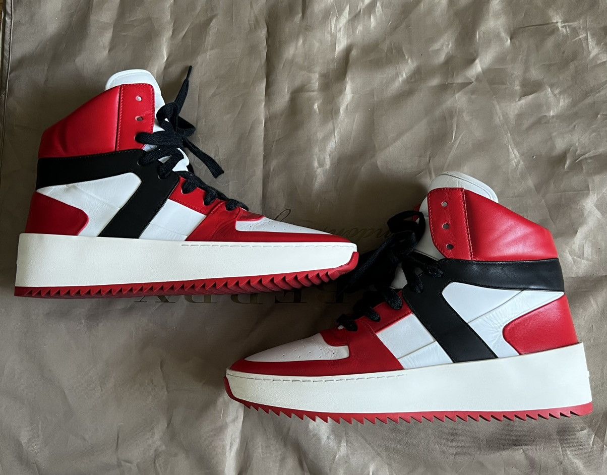 Fear of God Fear of God - Basketball Leather High-Top Sneakers Size 41 Size US 8 / EU 41 - 1 Thumbnail
