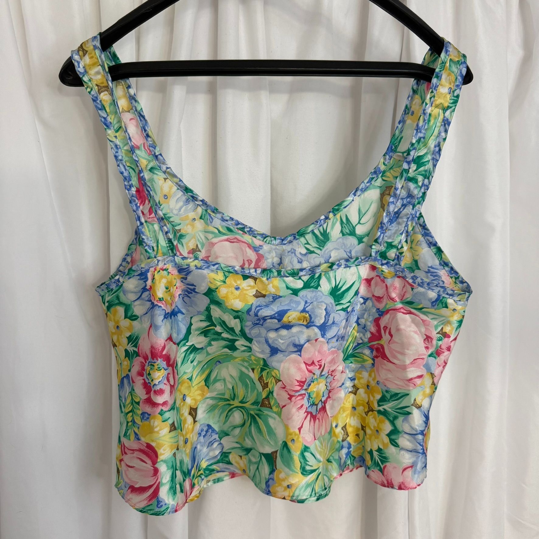 Other Vintage Sleep Solutions Floral Sleeveless Crop Top Medium Mu Size ONE SIZE - 2 Thumbnail