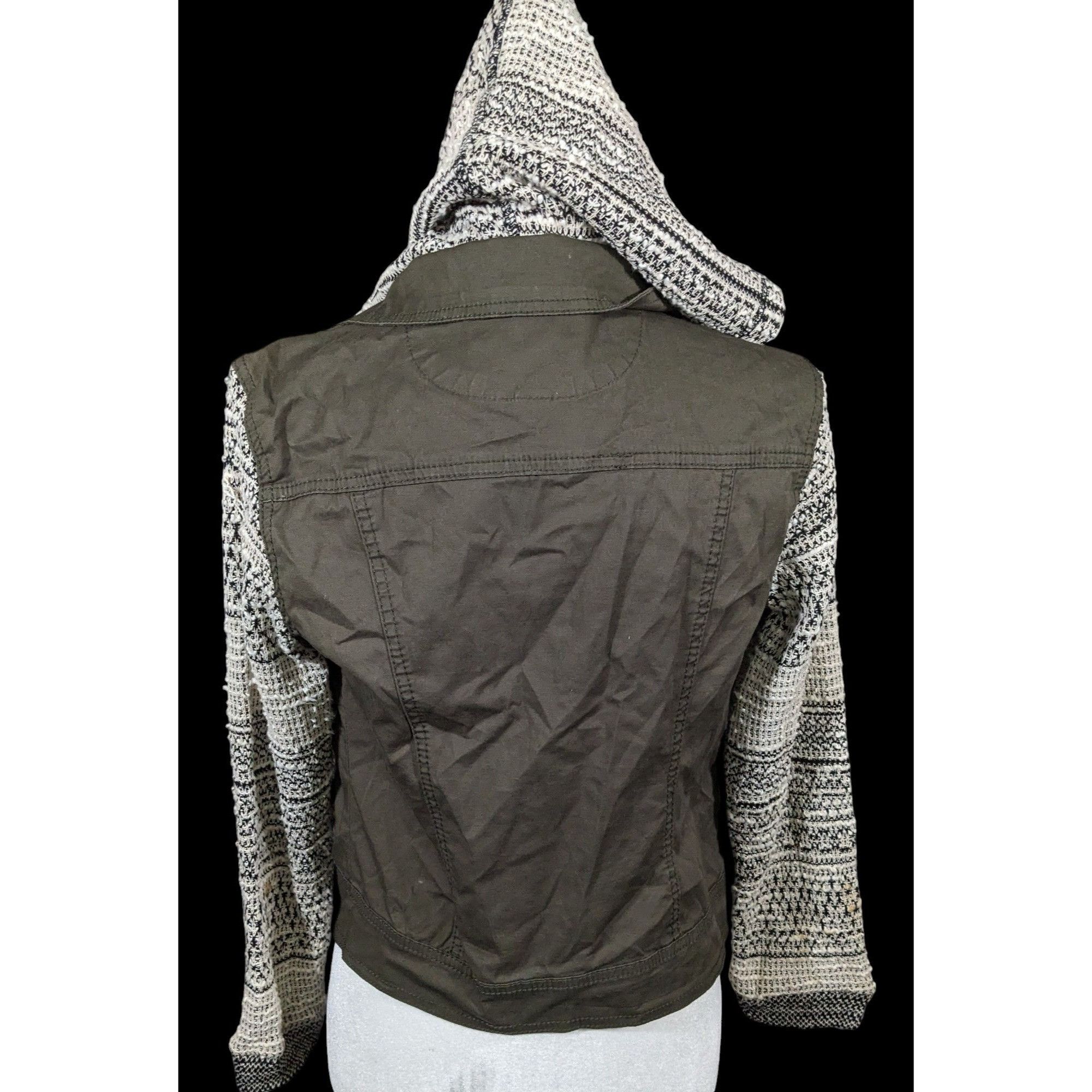 Other 90s Grunge Style Green And Grey Hooded Jacket by Wallflower Size M / US 6-8 / IT 42-44 - 2 Thumbnail