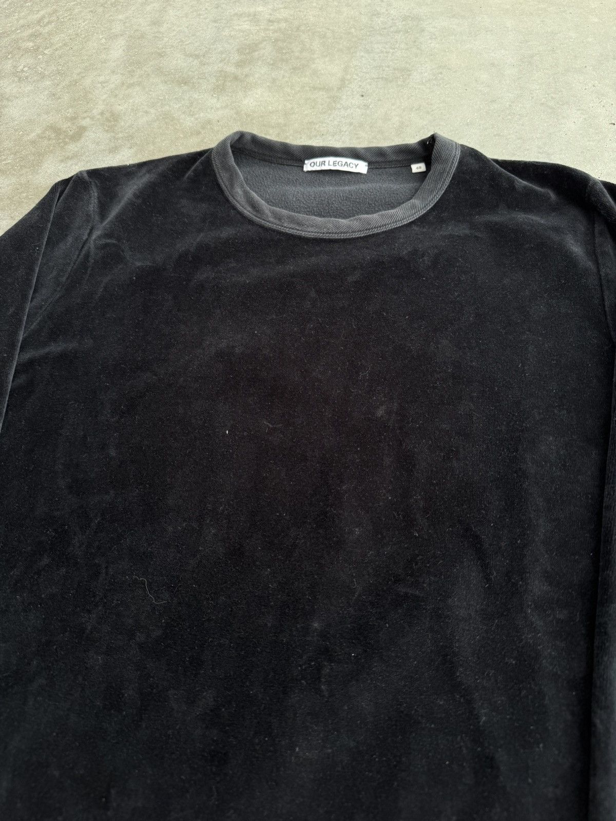 Japanese Brand × Our Legacy Our Legacy Velvet Velour Crewneck in very good condition Size US M / EU 48-50 / 2 - 2 Thumbnail