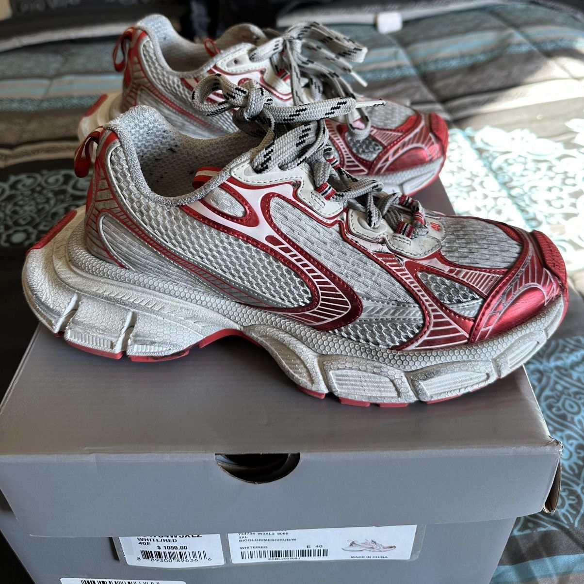 Balenciaga BALENCIAGA 3XL Distressed Mesh and Rubber Sneakers Size US 7 / EU 40 - 2 Thumbnail