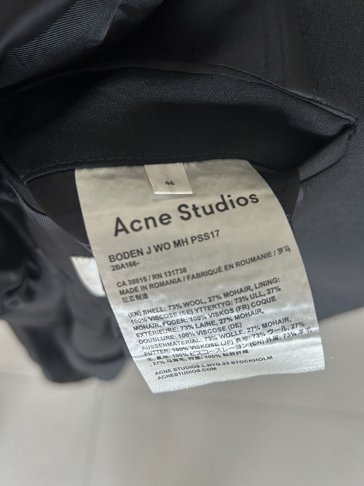 Acne Studios Acne Studios Boden J Wo MH Suit Size 46R - 11 Thumbnail