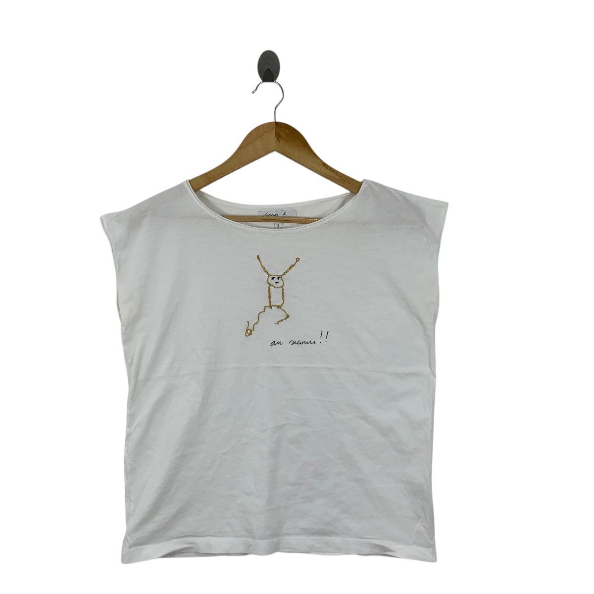 agnes b. Vintage AGNES B. PARIS x Secours Populaire Illustration Tee Size S / US 4 / IT 40 - 4 Thumbnail