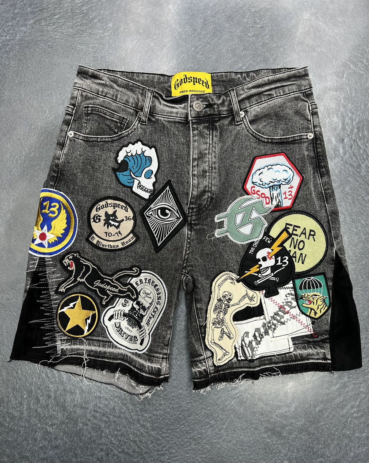 Godspeed Godspeed Patchwork Denim Shorts “V2” Size US 30 / EU 46 - 1 Thumbnail