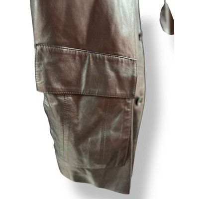 Other Vittorio Forti Mens Vintage Black Leather Coat. Size 52 Size US L / EU 52-54 / 3 - 6 Thumbnail