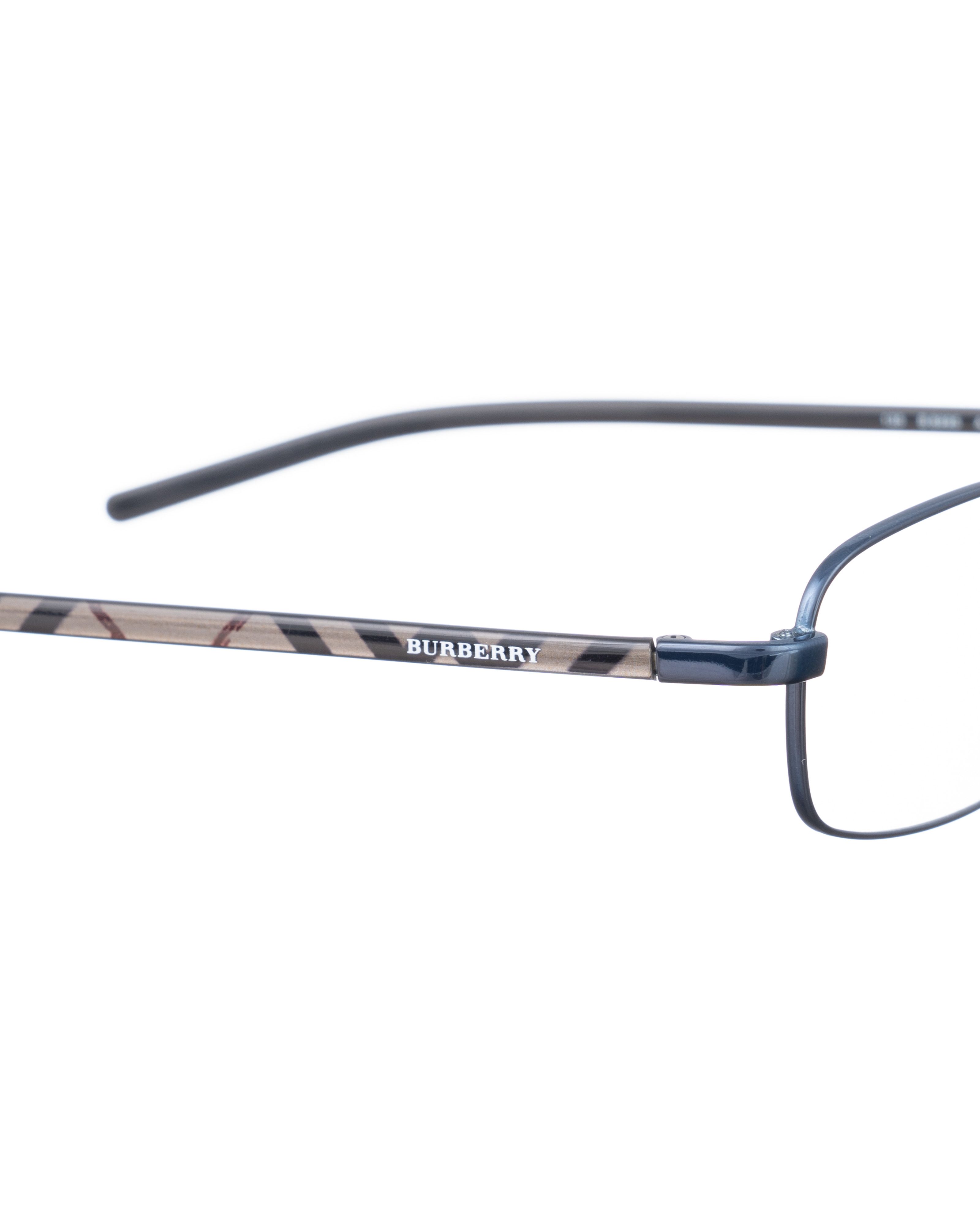 Burberry Burberry 00s Navy Thin Rectangular Glasses Size ONE SIZE - 1 Thumbnail