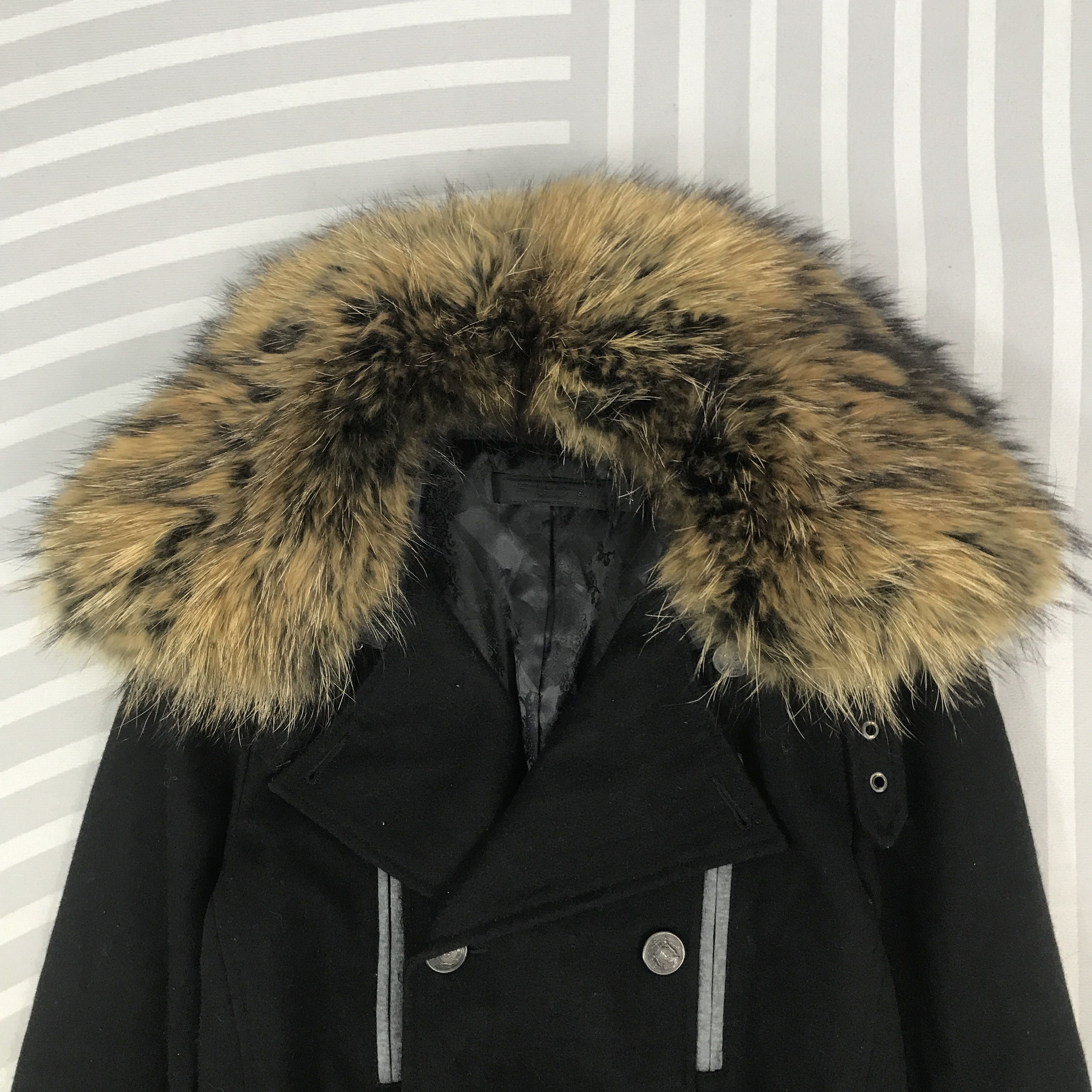 GOSTAR DE FUGA × Japanese Brand Vintage Fuga japan design wool long coat fur collar Jacket Size US S / EU 44-46 / 1 - 2 Thumbnail
