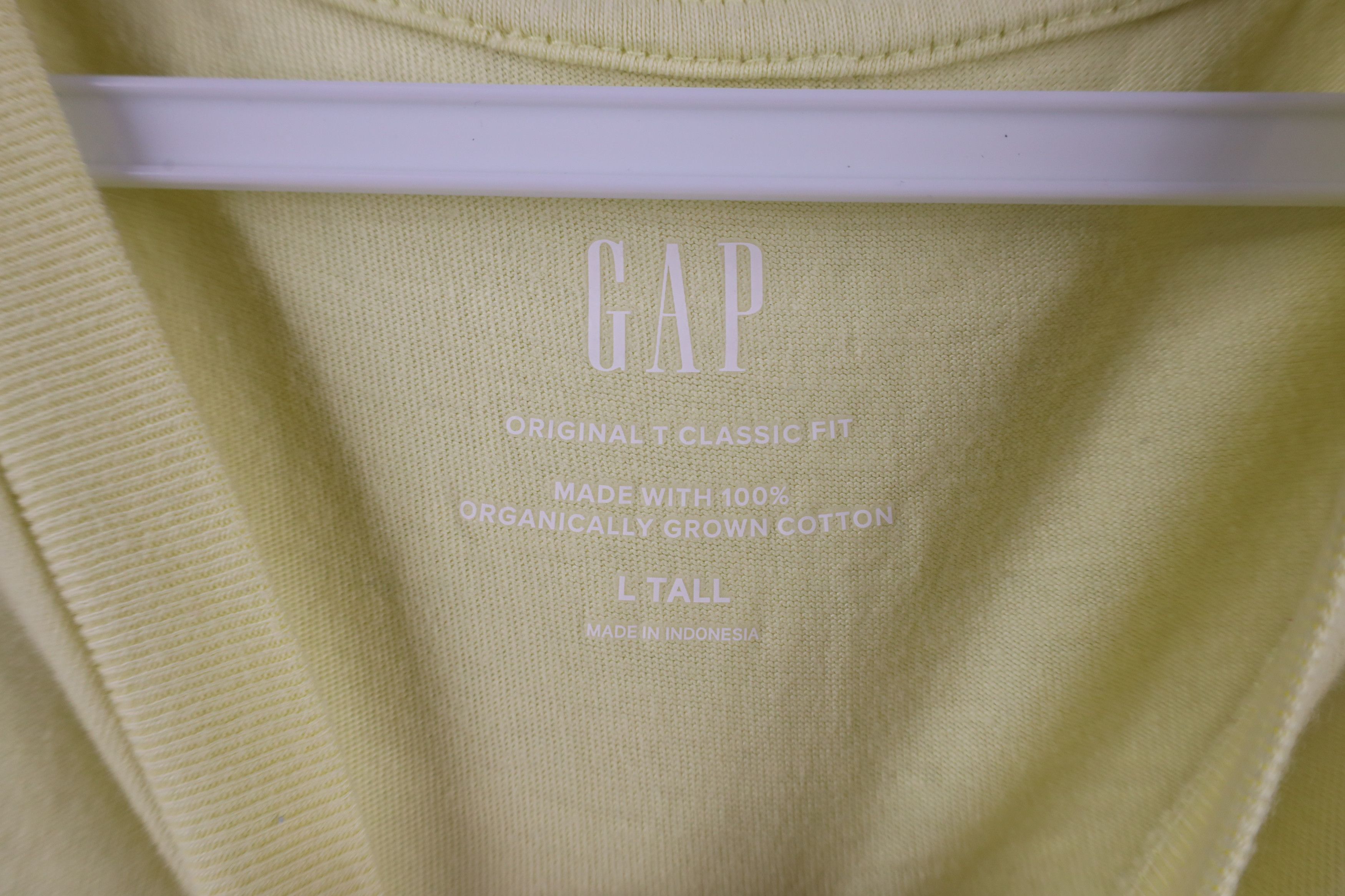 Gap × Vintage Vintage Gap Blank Organic Cotton Short Sleeve T-Shirt Volt Size US L / EU 52-54 / 3 - 4 Thumbnail