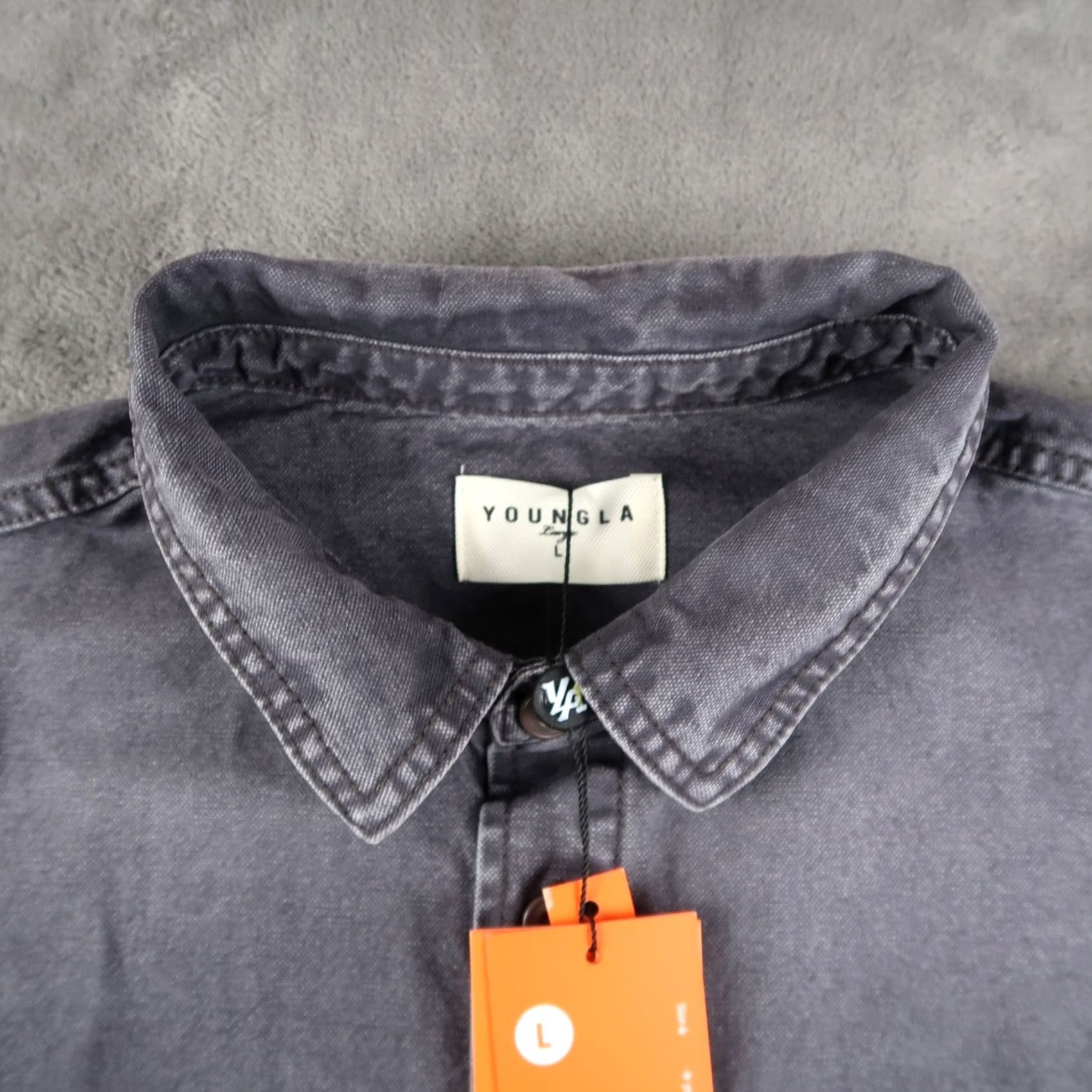 YoungLA VINTAGE YoungLa Denim Button Shirt Men L Gray Western Cowboy sleeveless crop Size US L / EU 52-54 / 3 - 3 Thumbnail