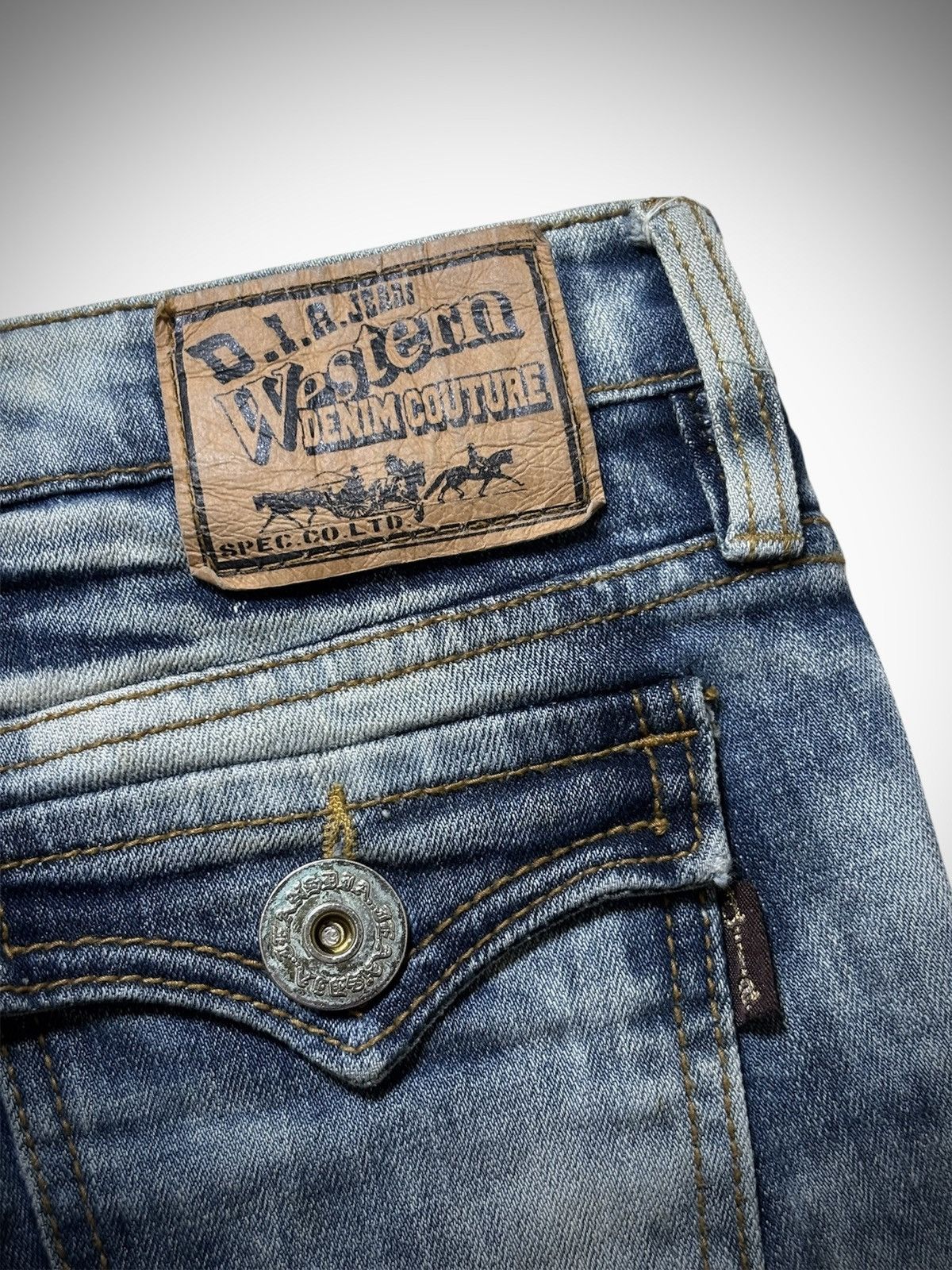 Japanese Brand 2000’s D.I.A - Washed Embroidery Skinny Jeans Size 27" / US 4 / IT 40 - 8 Thumbnail