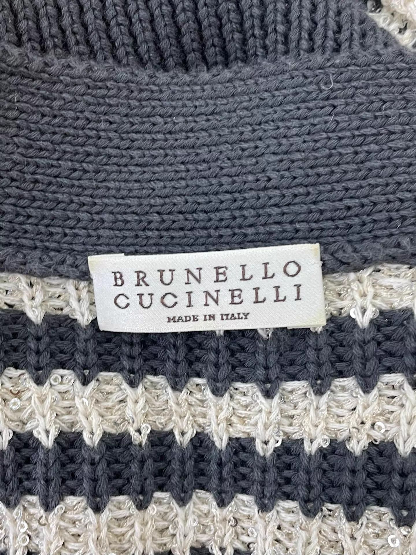Brunello Cucinelli Brunello Cucinelli Sequin CB Stripe Knit Cardi XS Size XS / US 0-2 / IT 36-38 - 4 Thumbnail