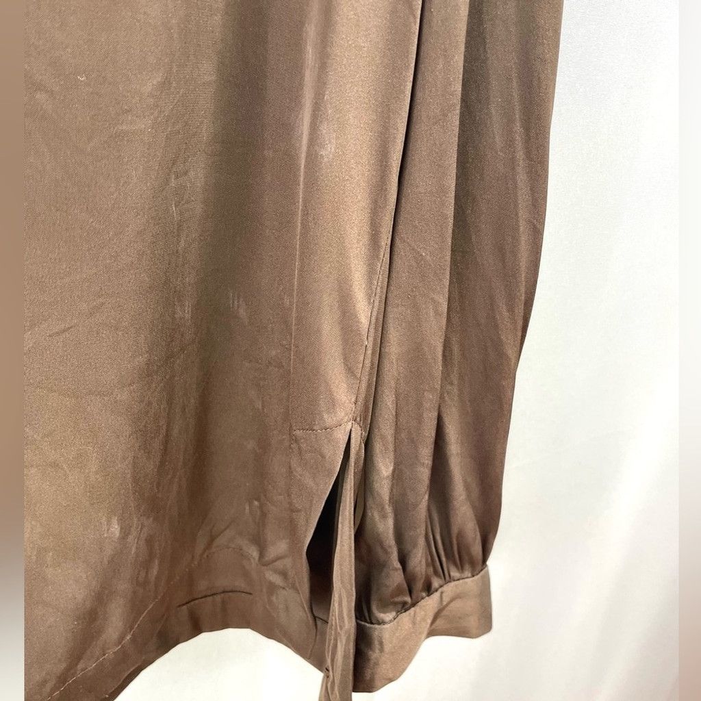 Diane von Furstenberg Diane Von Furstenberg Brown Silk Blouse Size 14 (fits M/L) Size XL / US 12-14 / IT 48-50 - 7 Thumbnail