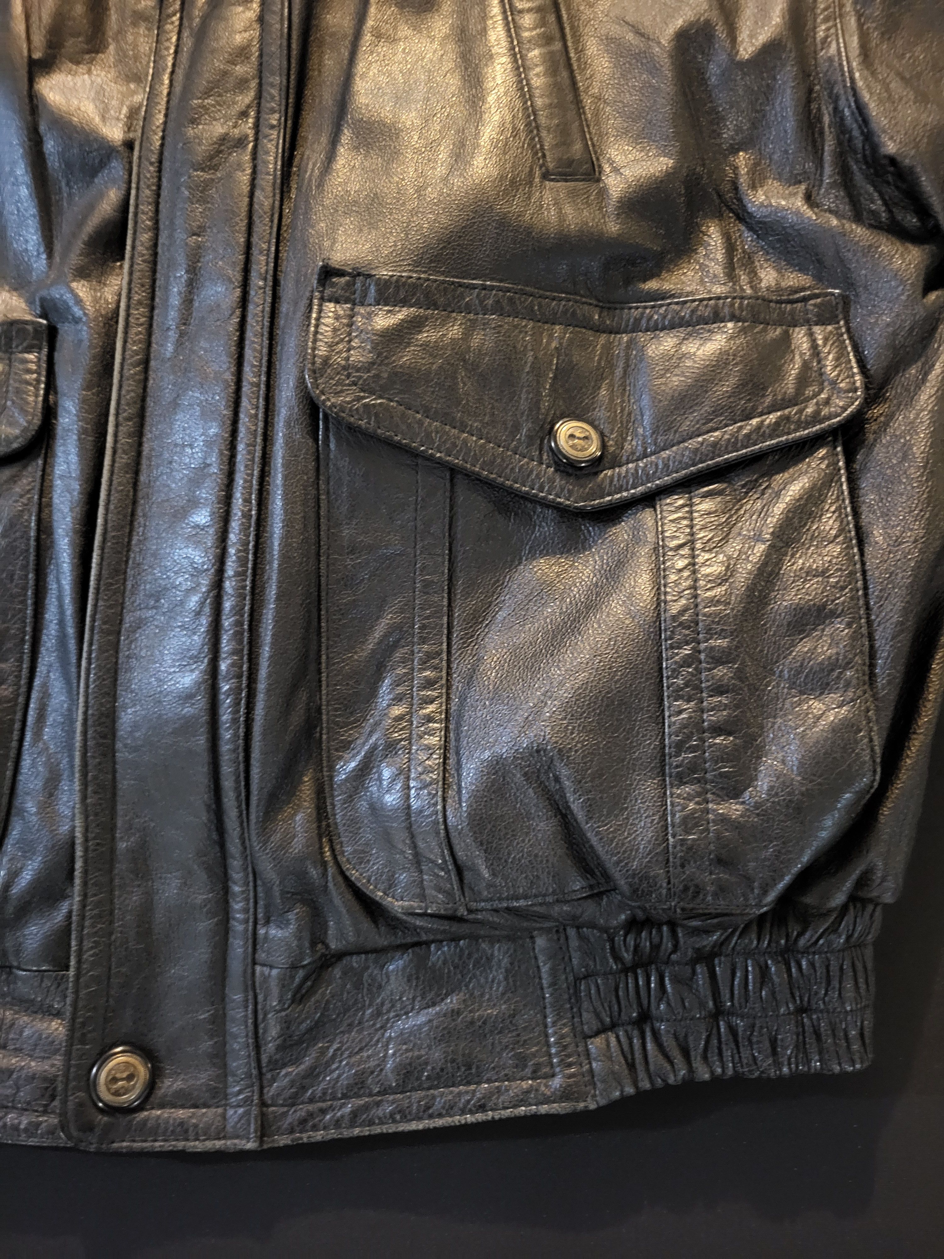 Other Vintage, Tip Top Tailor, Black Leather Jacket Size US M / EU 48-50 / 2 - 6 Thumbnail