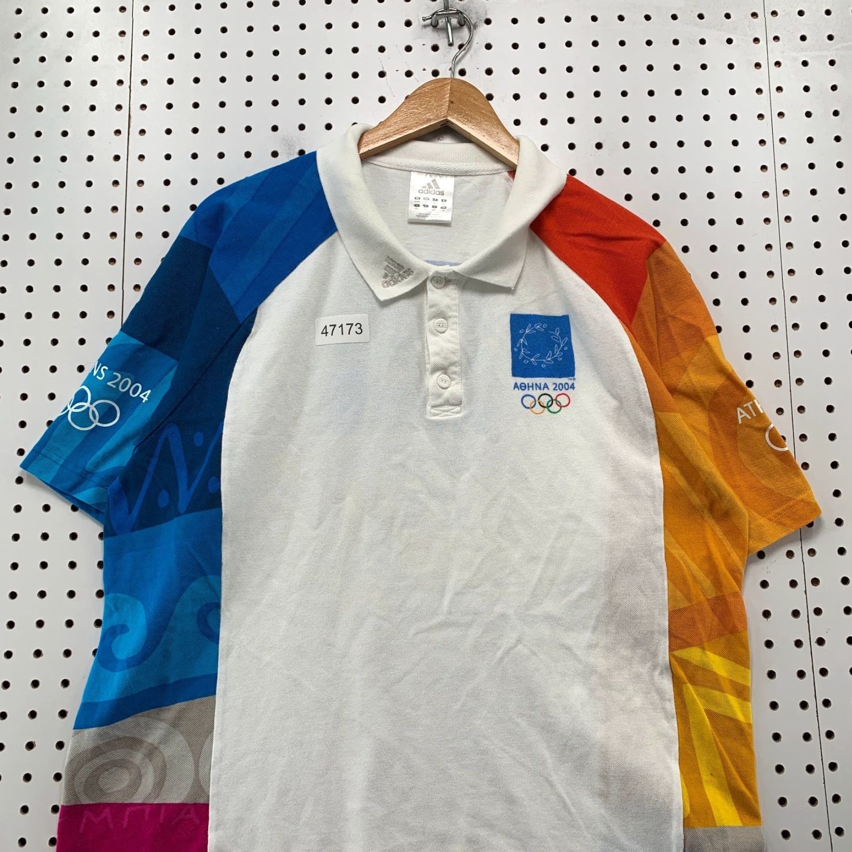 Adidas VINTAGE Adidas Athens 2004 Polo Shirt Mens Large White Olympics Volunteer Polo Shirt Mens Large White Olympics Volunteer Size US L / EU 52-54 / 3 - 4 Thumbnail