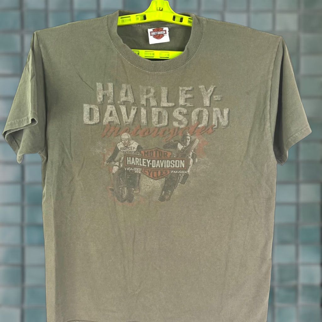 Harley Davidson Harley-Davidson Graphic T-Shirt Mens Size M Green Biker Motorcycle USA Size US M / EU 48-50 / 2 - 1 Thumbnail