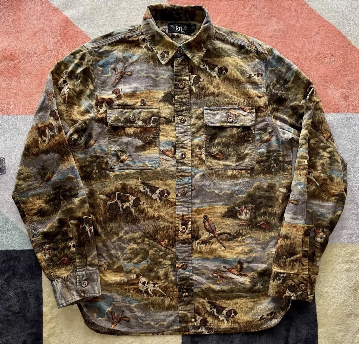 Polo Ralph Lauren RRL Ralph Lauren Polo RL Duck Hunting Oil Painting Shirt K22 Size US S / EU 44-46 / 1 - 1 Thumbnail