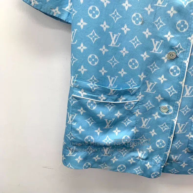 Louis Vuitton Louis Vuitton Light blue presbyopic full print mulberry si Size XS / US 0-2 / IT 36-38 - 4 Thumbnail