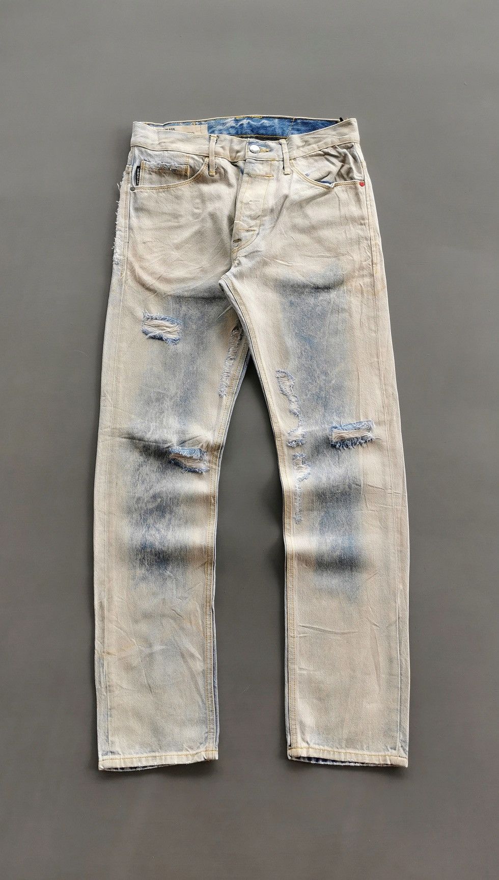 Diesel Black Gold Mud 55DSL Diesel Mod Pearn Distressed Jeans Size US 29 - 2 Thumbnail