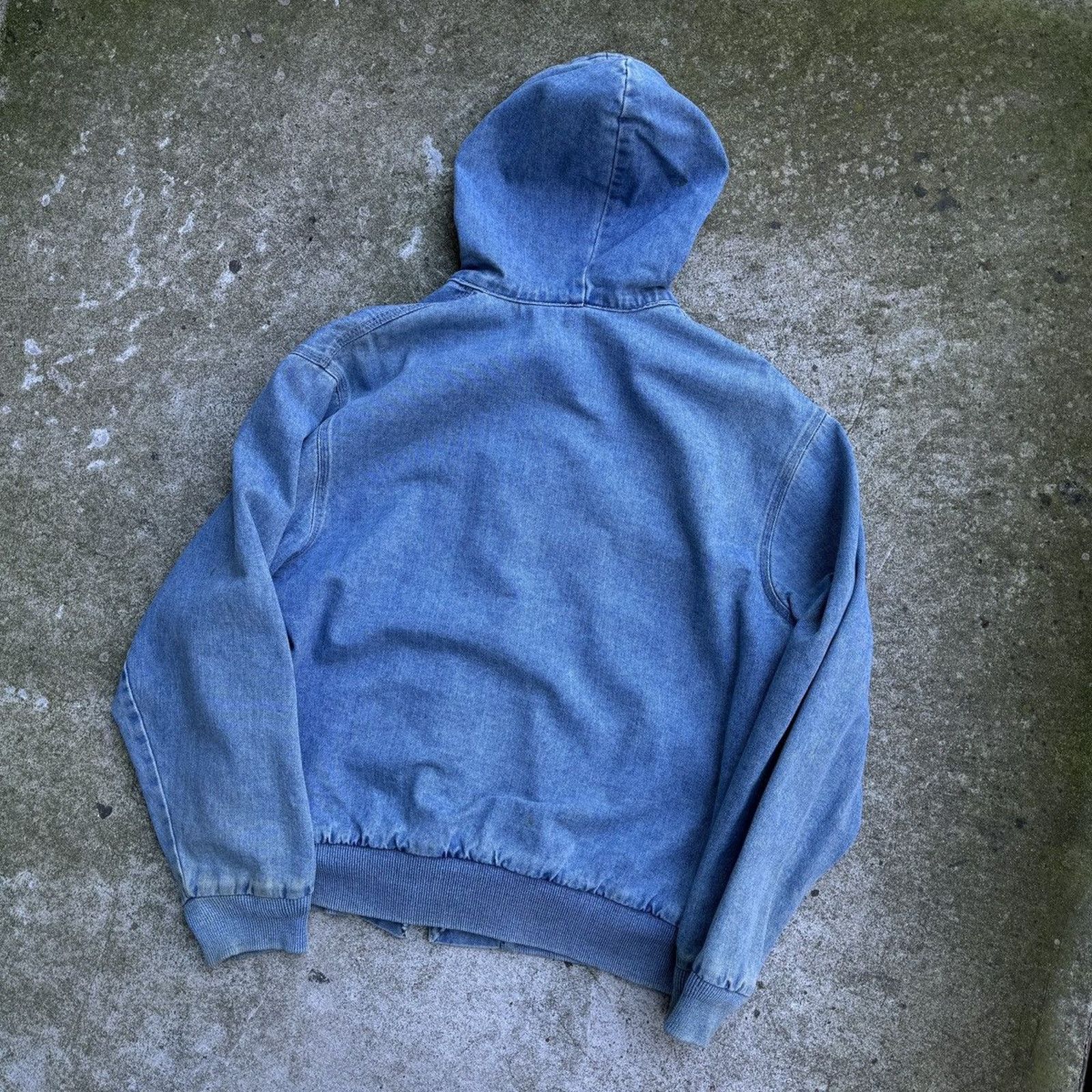Vintage 90s Thermal Lined Denim Zip Up Work Jacket ERD Grunge Faded Size US L / EU 52-54 / 3 - 11 Thumbnail