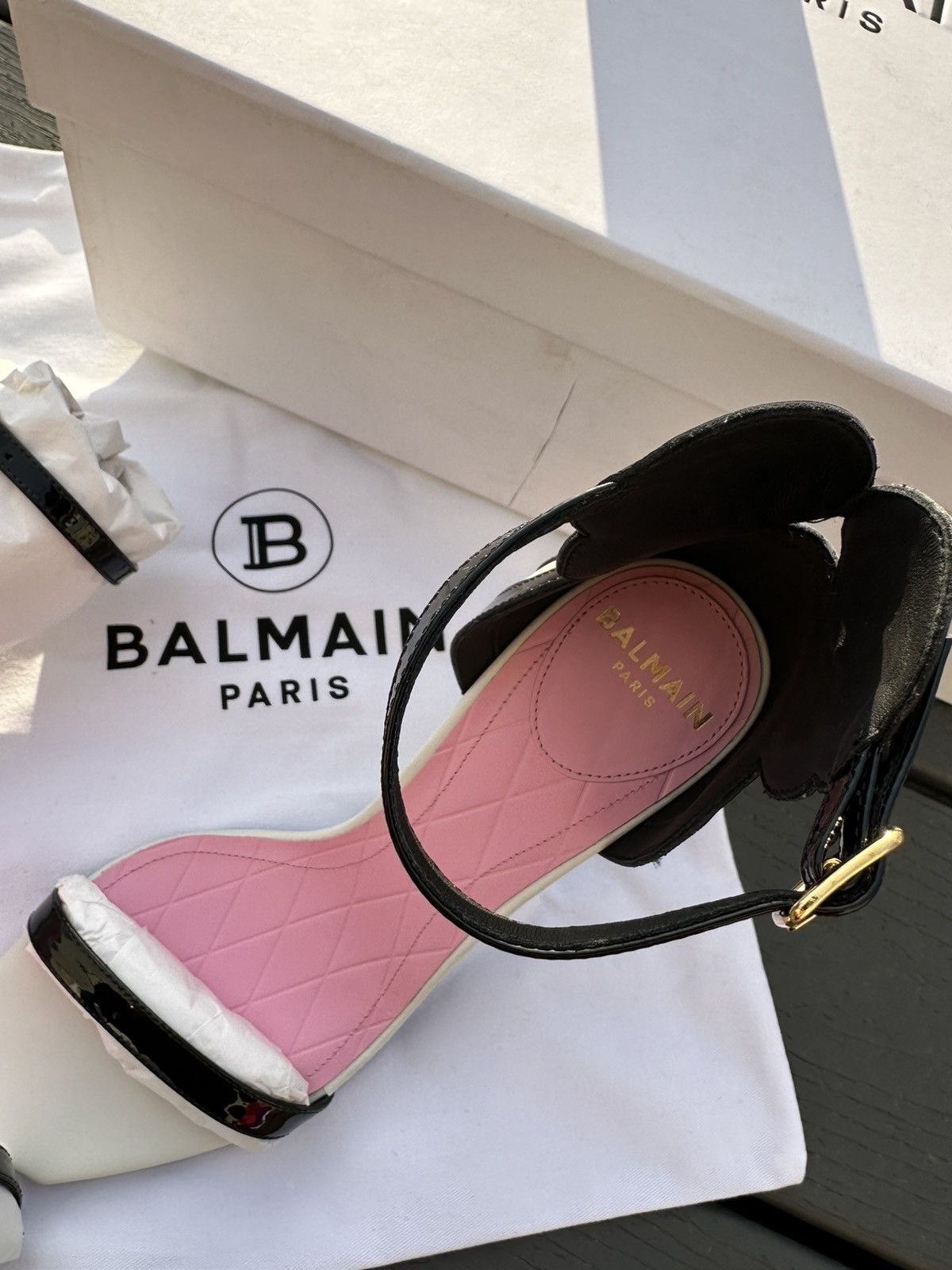Balmain Balmain Eden 95MM Colorblocked Patent Leather Sandals Size 7 Size US 7 / IT 37 - 7 Thumbnail