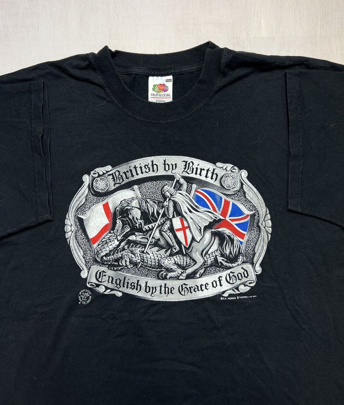Vintage Tshirt British By English By The Grace Of Good 1991s Vintage Size US XXL / EU 58 / 5 - 1 Thumbnail
