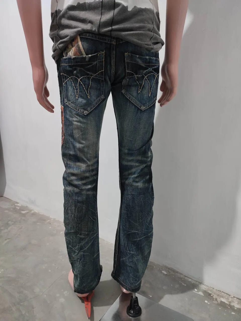 Japanese Brand Tough Jeansmith Nice Art Patches Punk Jeans Pants Size US 29 - 20 Thumbnail