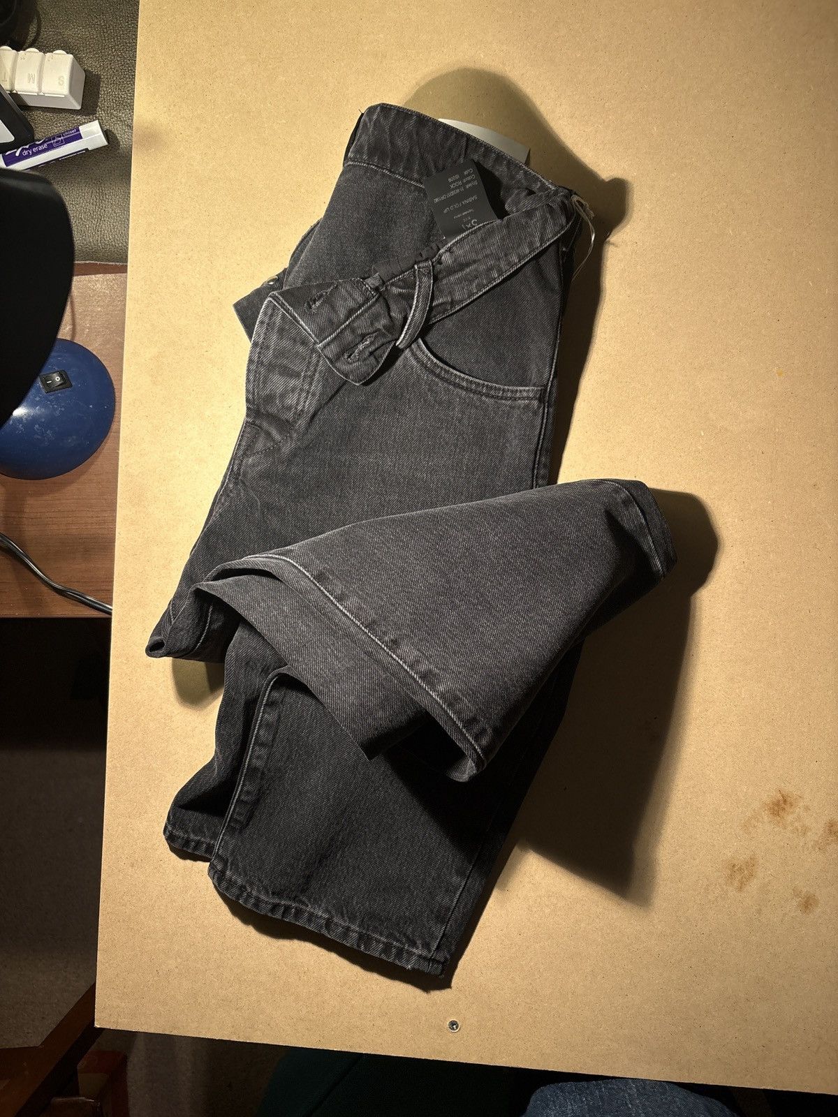 3x1 3x1 Sabina Fold Up black Denim with tagging errors Size 31" - 2 Thumbnail