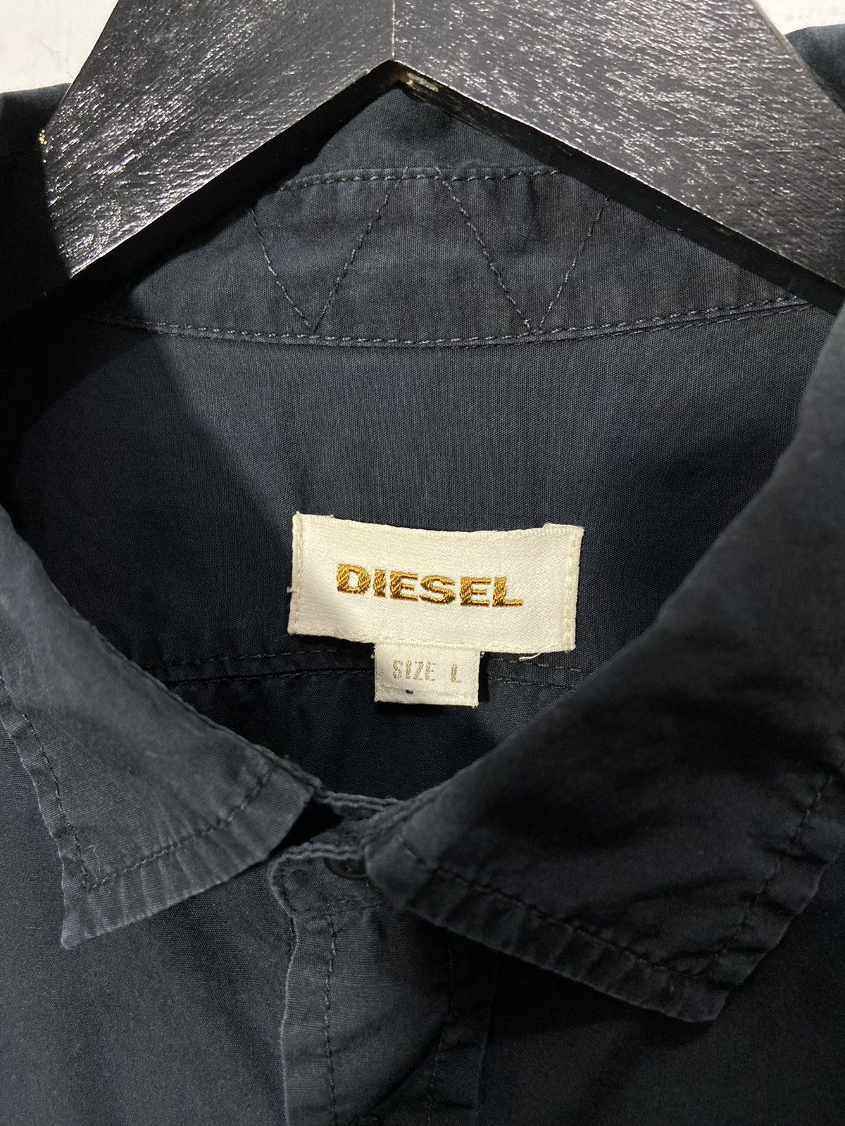 Diesel × If Six Was Nine × Vintage Diesel Button Up Shirt Long Sleeve Navy Size US L / EU 52-54 / 3 - 5 Thumbnail