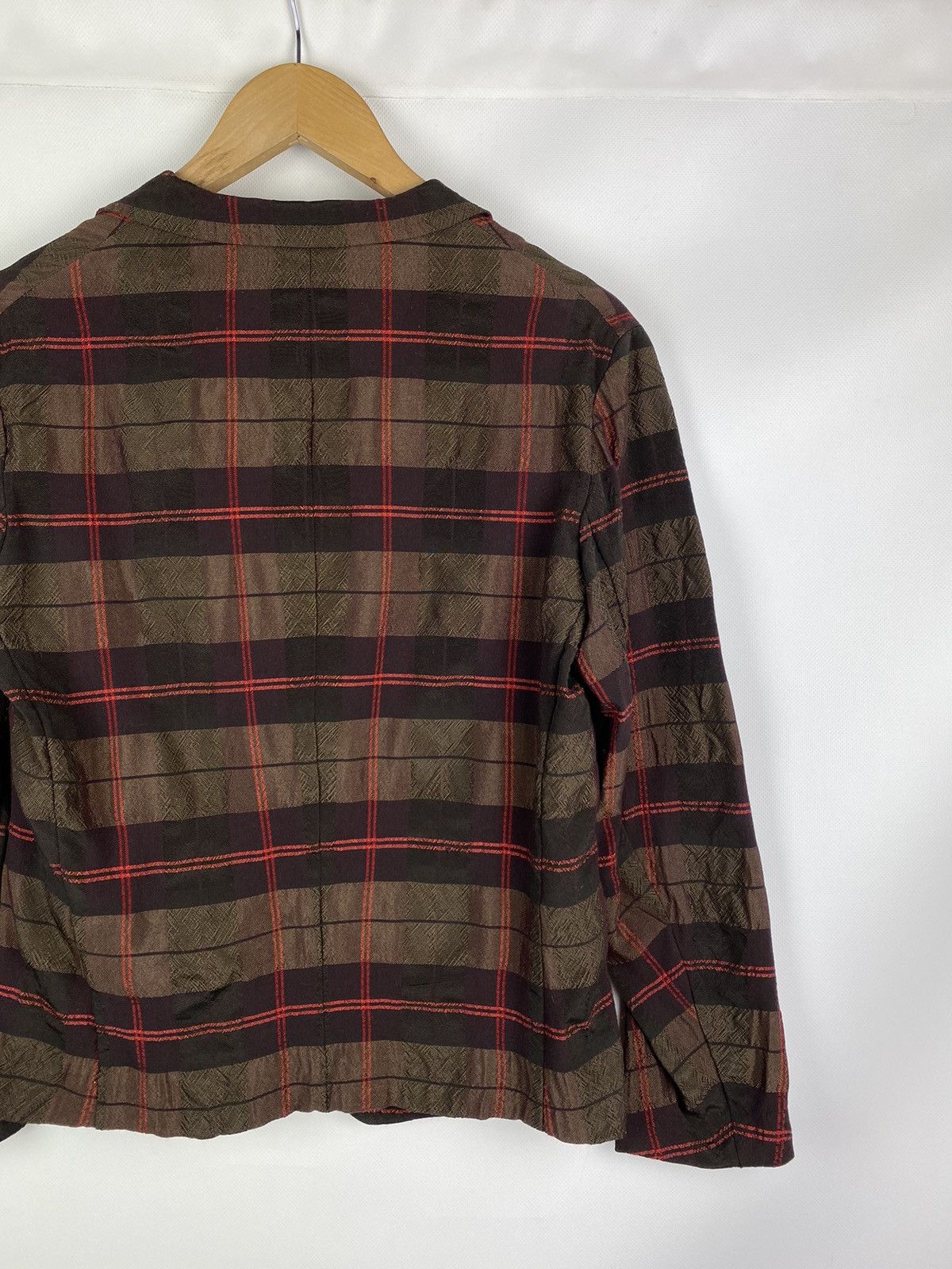 Yohji Yamamoto Rare Y’s Yohji Yamamoto checked Japanese blazer jacket Size L / US 10 / IT 46 - 17 Thumbnail