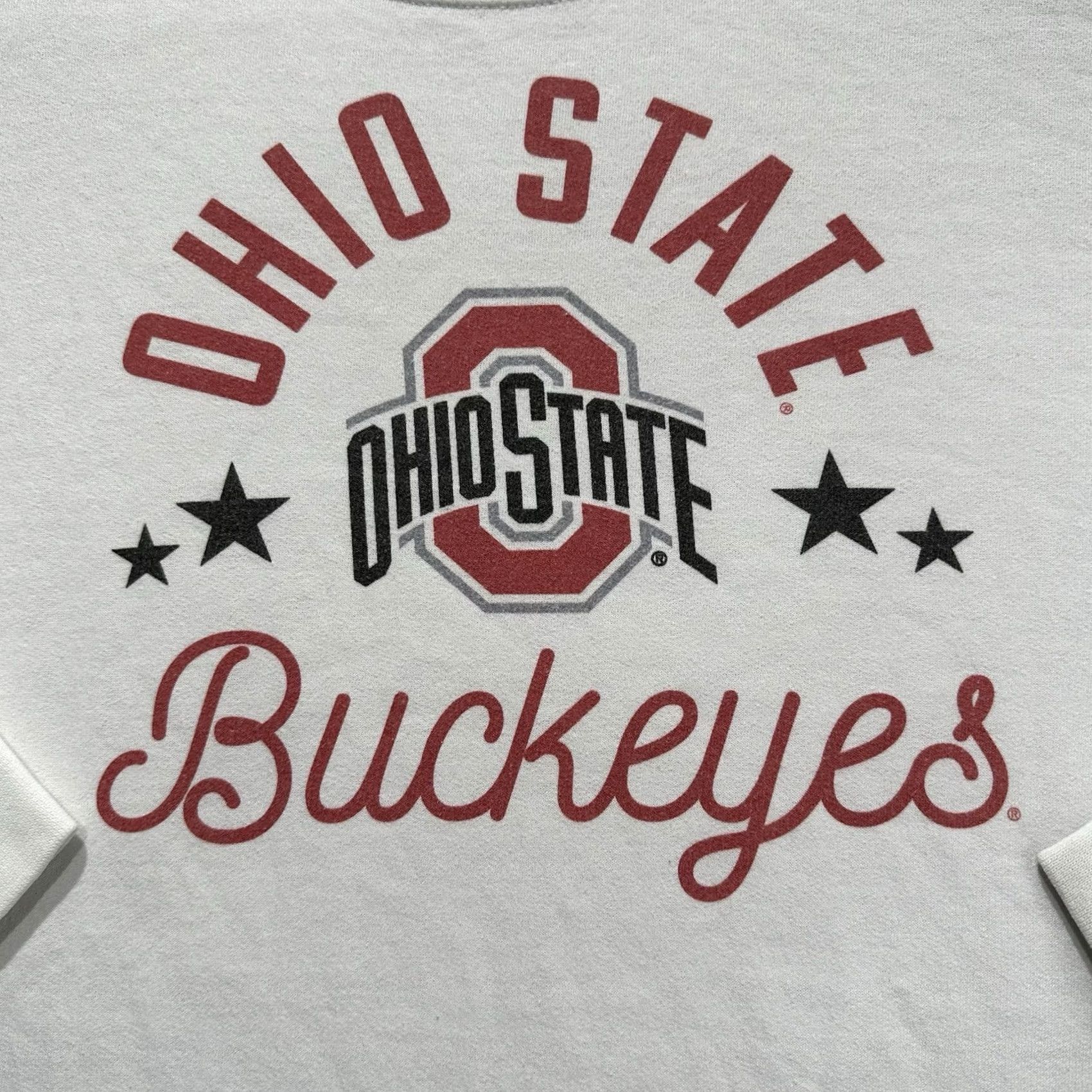 Vintage VINTAGE Ohio State Buckeyes Sweatshirt Mens Small White Crew Neck Cursive Logo GUC Size US S / EU 44-46 / 1 - 3 Thumbnail