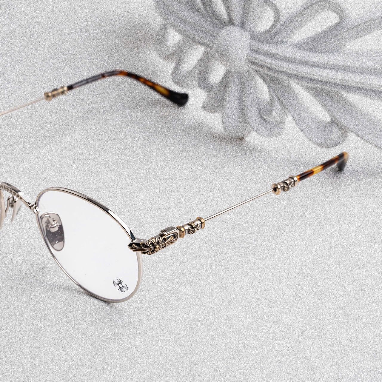 Chrome Hearts CHROME HEARTS BUBBA - A SHINY SILVER - PLASTIC GLASSES Size ONE SIZE - 3 Thumbnail