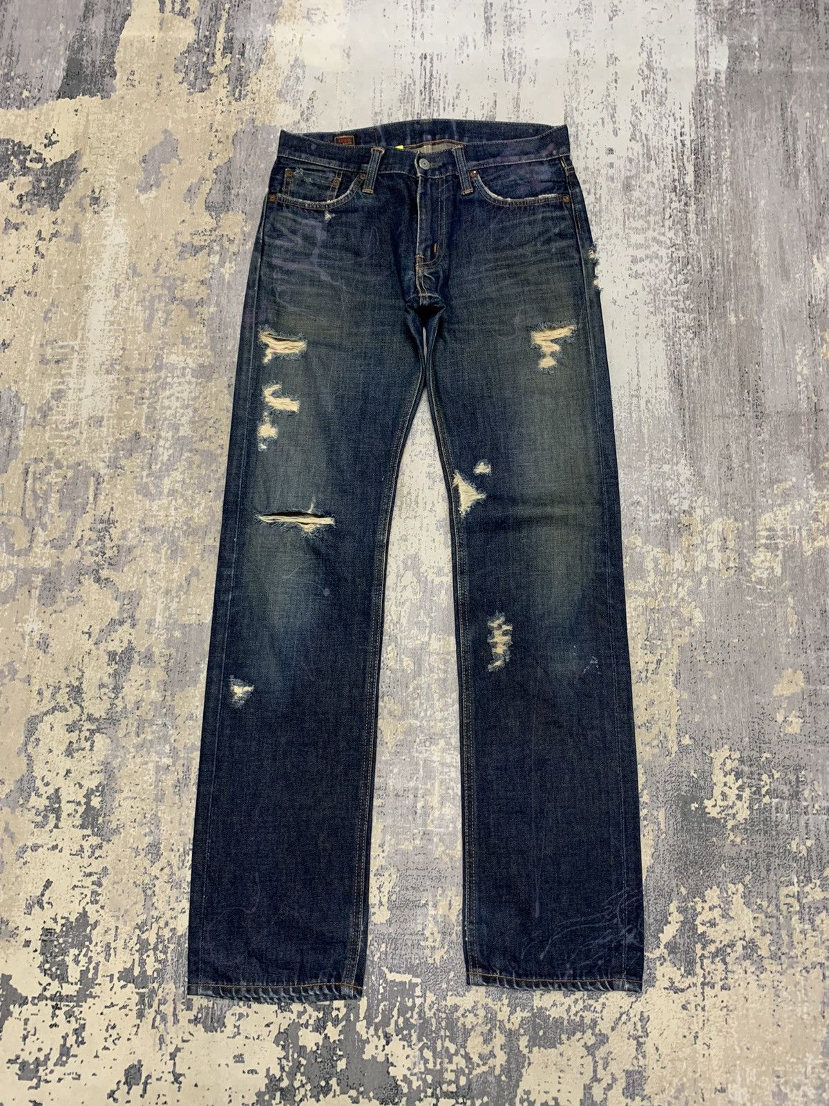 Edwin 505 LowRize Jean Distressed Denim Style Jeans