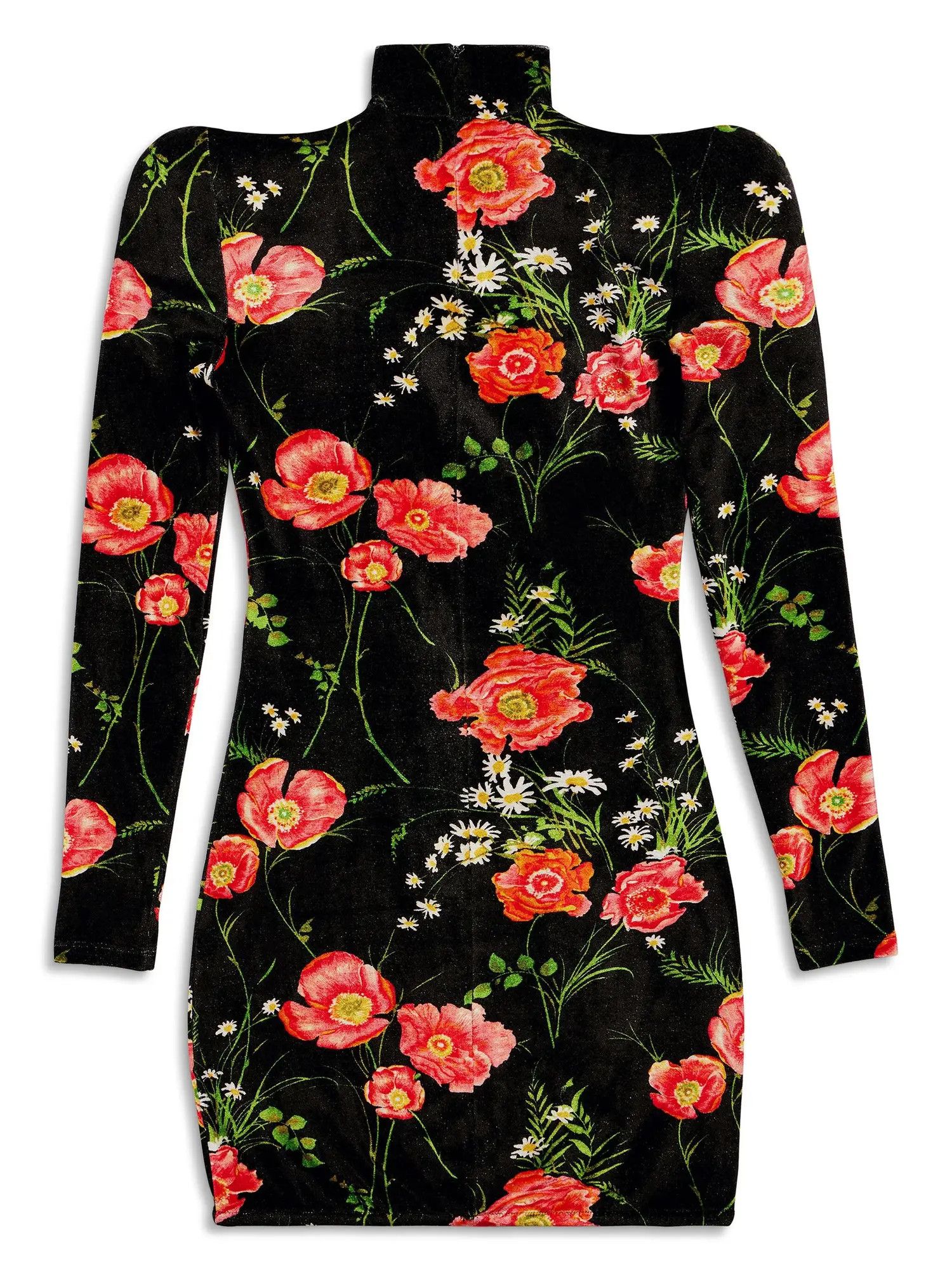 Balenciaga o1in1g0225 Poppy Turtleneck Dress in Multicolor Size L / US 10 / IT 46 - 6 Thumbnail