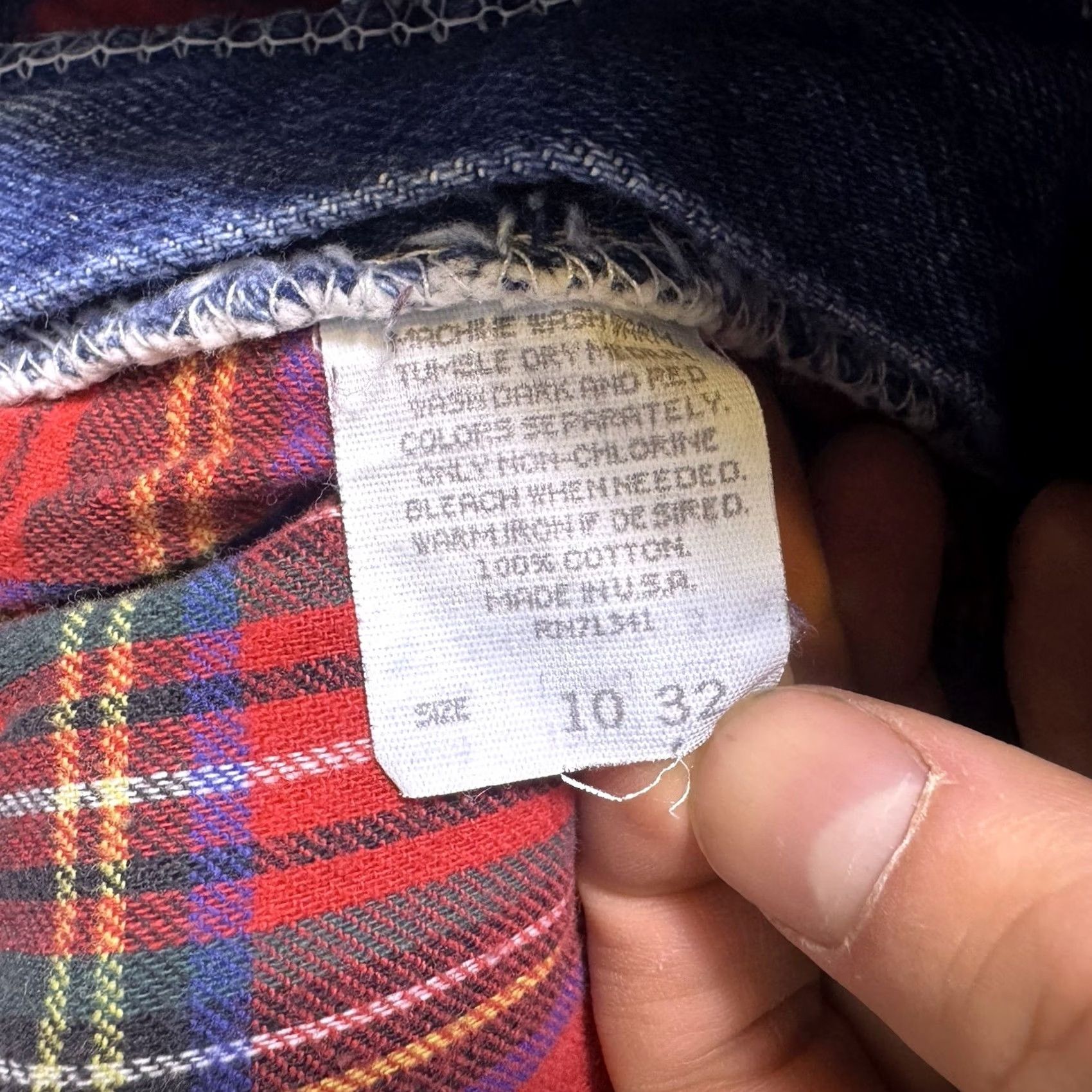 Vintage VINTAGE LL Bean Jeans Women 10 High Rise Den 32 Inseam 28 W 5-Pocket Plaid Flannel Lined Chore USA Made Mom Jeans Womens Size 32" / US 10 / IT 46 - 7 Thumbnail