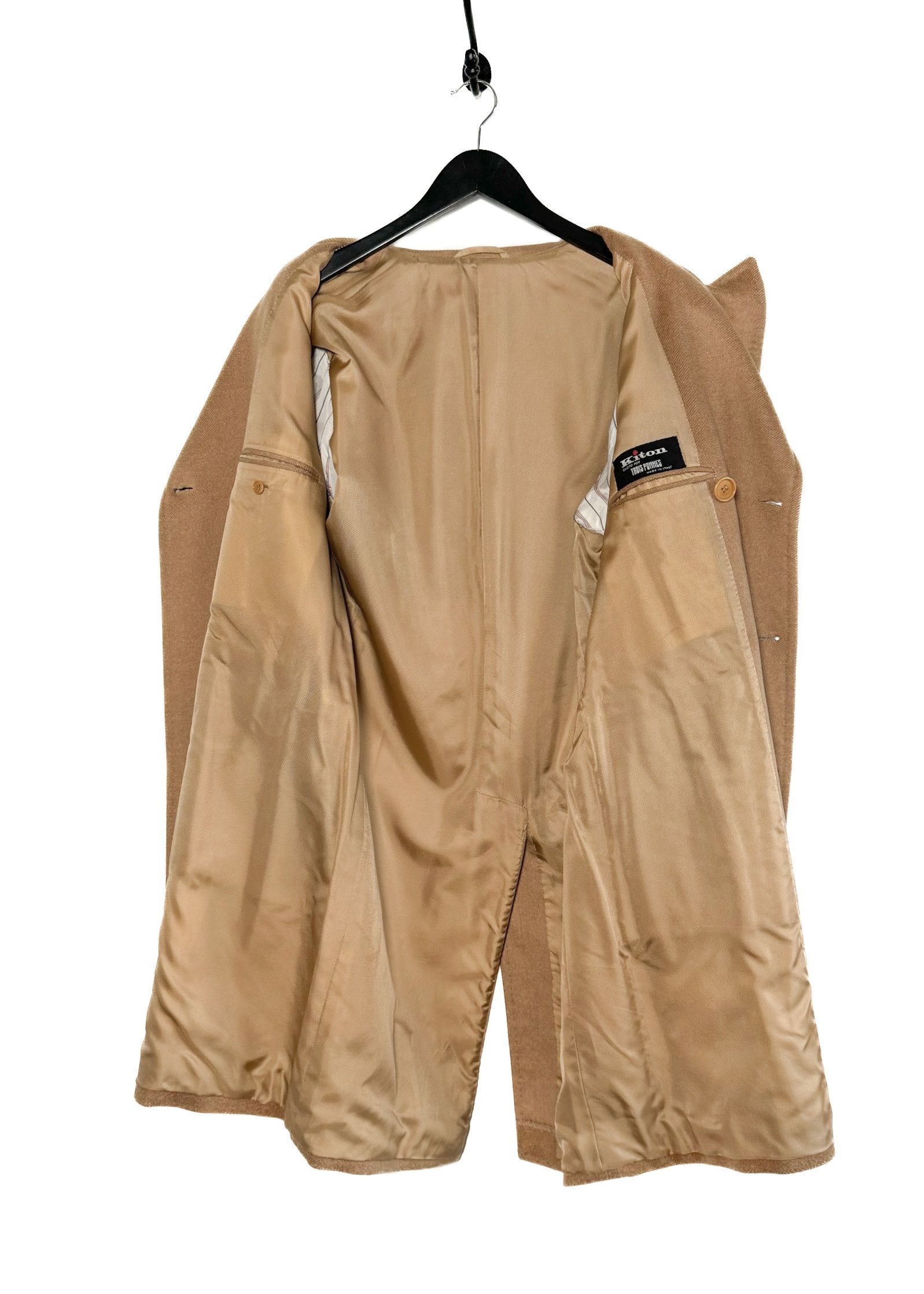 Kiton Kiton Beige Tan Cashmere Double Breasted Coat Size US L / EU 52-54 / 3 - 6 Thumbnail