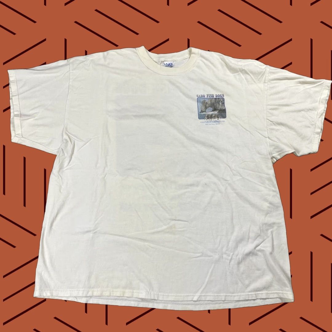 Vintage Vintage Sun Beach 90s Y2K Cabo Fish Dogs Fishing Chart San Lucas T-Shirt 3XL Unisex Cotton Size US XXL / EU 58 / 5 - 1 Thumbnail
