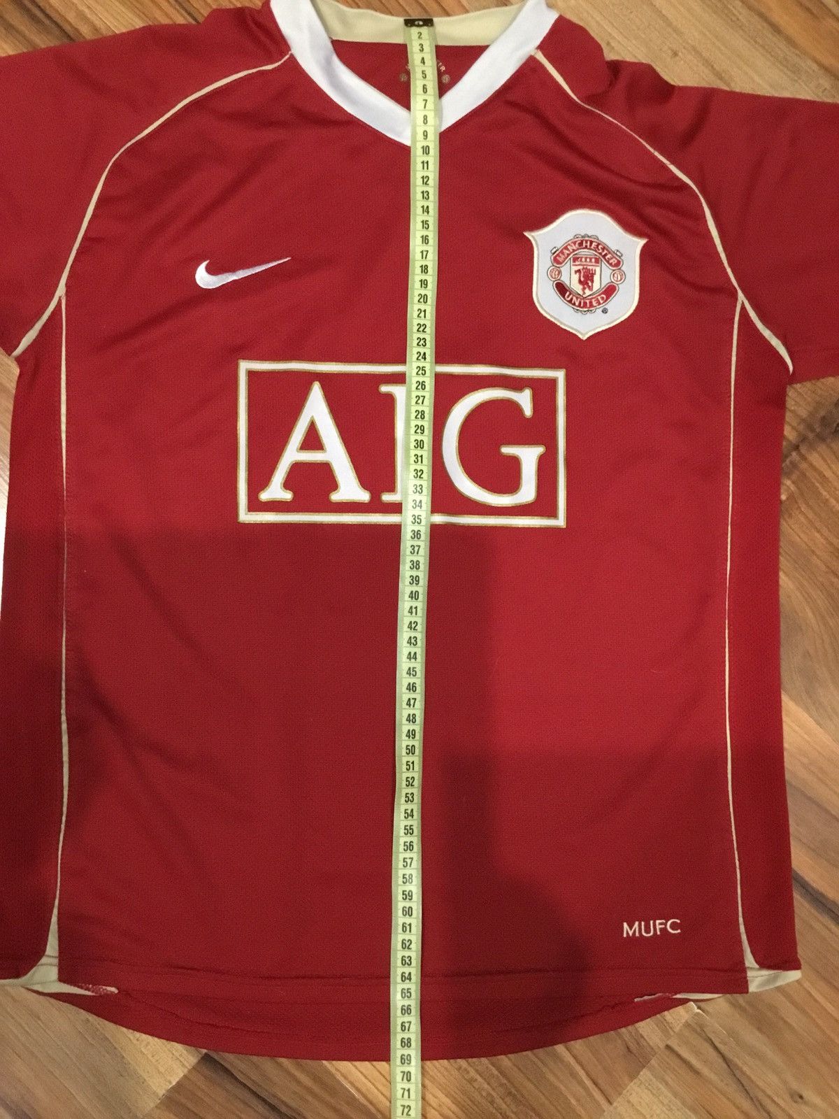 Nike MANCHESTER UNITED 2007/08Home Football Shirt Soccer Jersey Size US M / EU 48-50 / 2 - 7 Thumbnail
