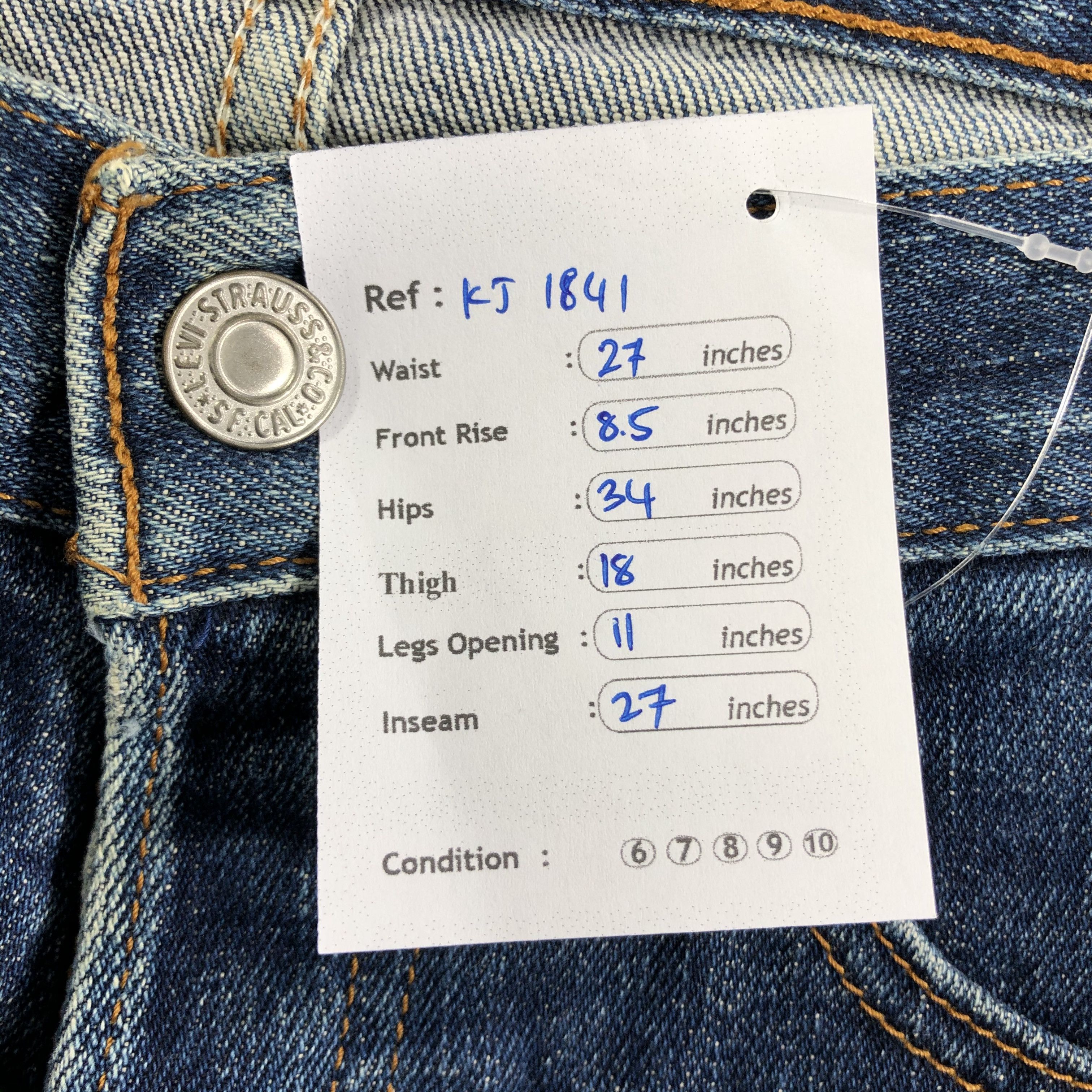 Levi's Vintage Levis 511 Jeans Dark Wash Denim KJ1841 Size 27" / US 4 / IT 40 - 9 Thumbnail