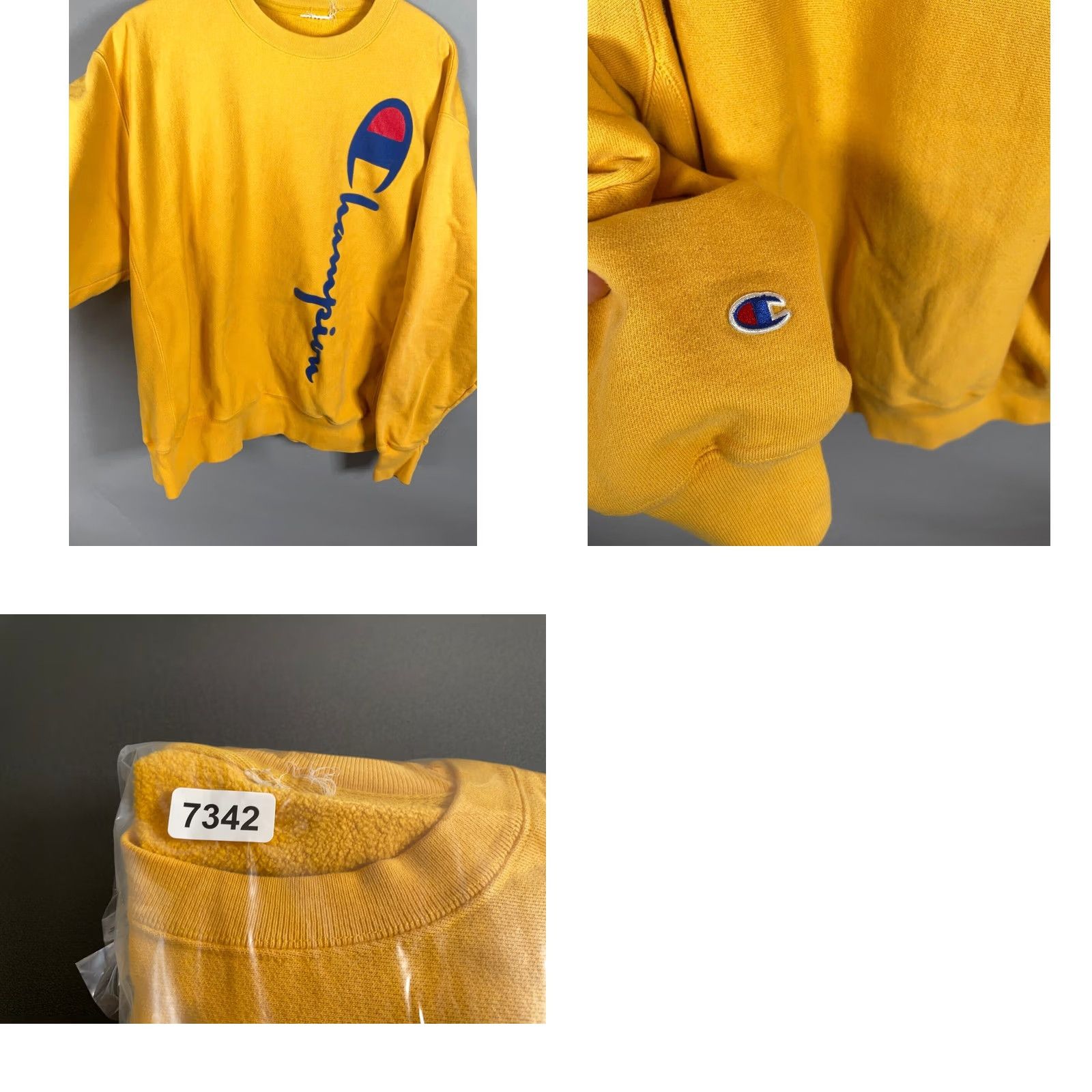 Champion Champion Sweatshirt 2XL Yellow Graphic Print Reverse Weave Crew Neck Heavyweight Men’s Pullover Size US XXL / EU 58 / 5 - 9 Thumbnail
