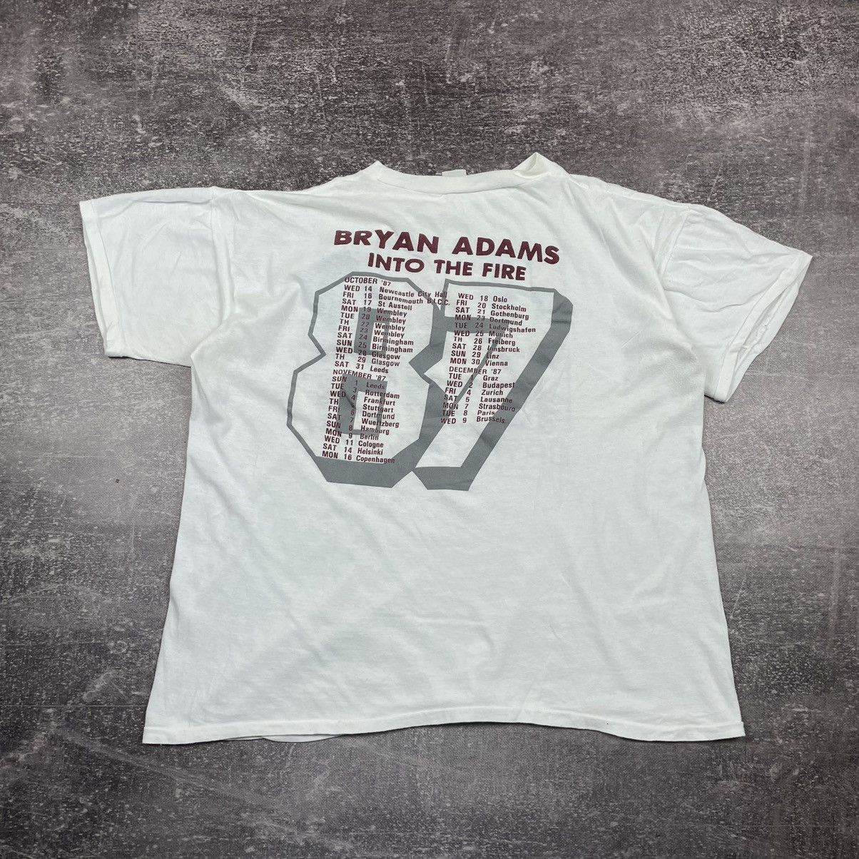 Band Tees Vintage 1987 Bryan Adams Into the Fire Single Stitch T Shirt Size US XL / EU 56 / 4 - 10 Thumbnail