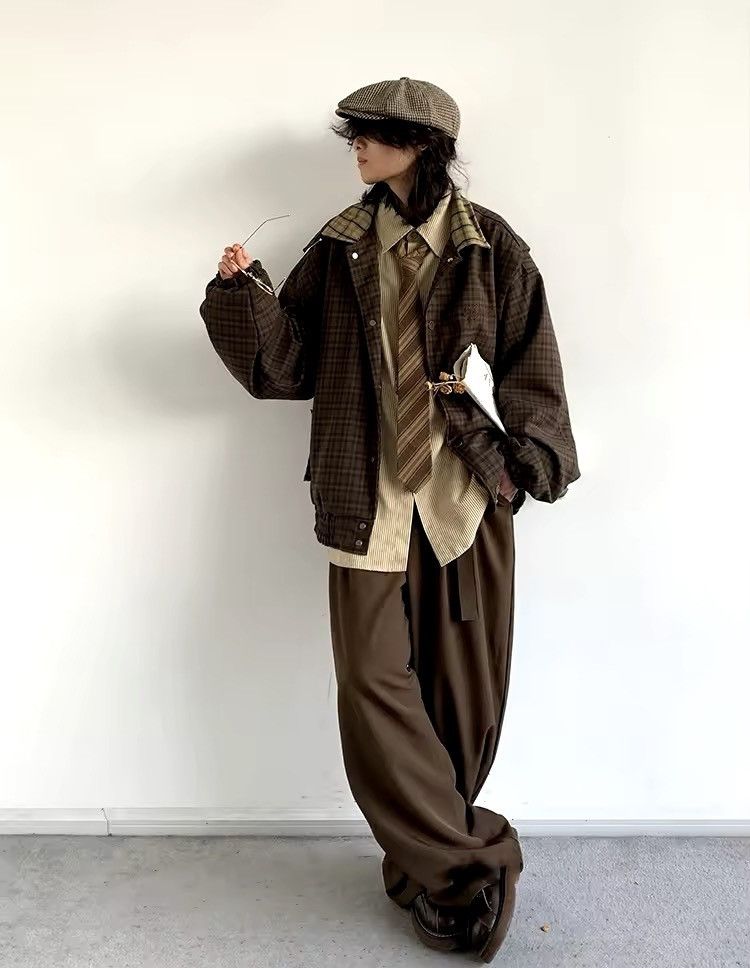Other Streetwear Casual Oversized Patchwork Plaid Design Jacket Size US M / EU 48-50 / 2 - 9 Thumbnail