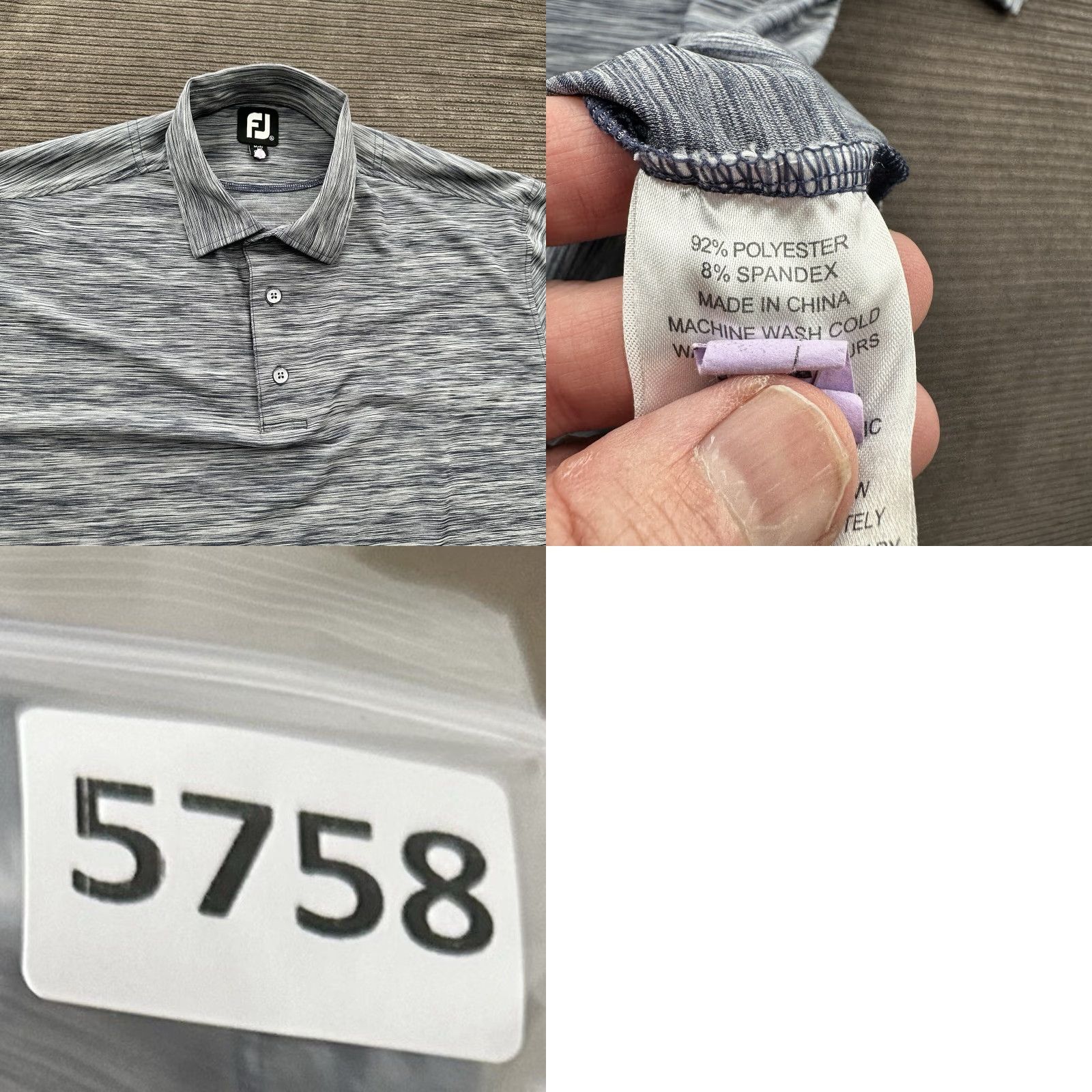 Footjoy FootJoy Polo Shirt Men XL Gray Polyester Spandex Golf Preppy Casual Shirt Size US XL / EU 56 / 4 - 8 Thumbnail
