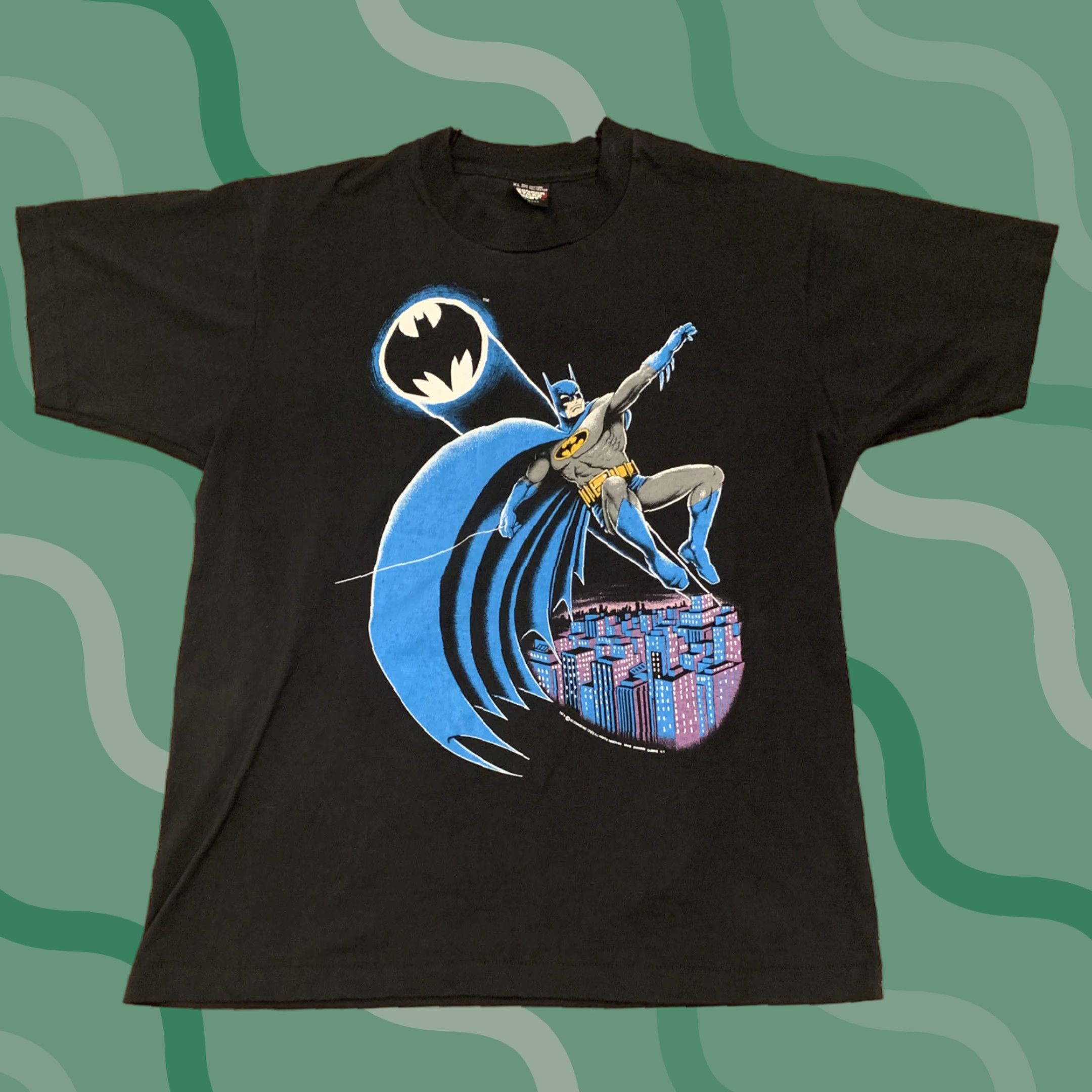 Vintage VINTAGE 1988 RARE Batman Graphic T-Shirt Screen Stars Best Black XL Mens Size US XL / EU 56 / 4 - 1 Thumbnail