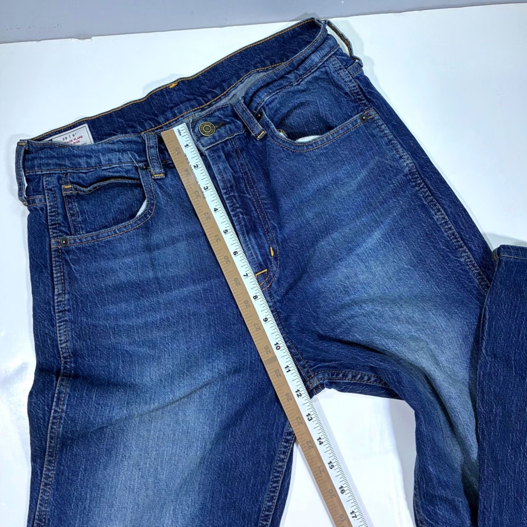 Gap VINTAGE GAP Jeans Woman Flare High Rise Width 28 Blue Denim Pants Distressed Pockets Zipper Button Modern Classics Mens? Size 28" / US 6 / IT 42 - 8 Thumbnail
