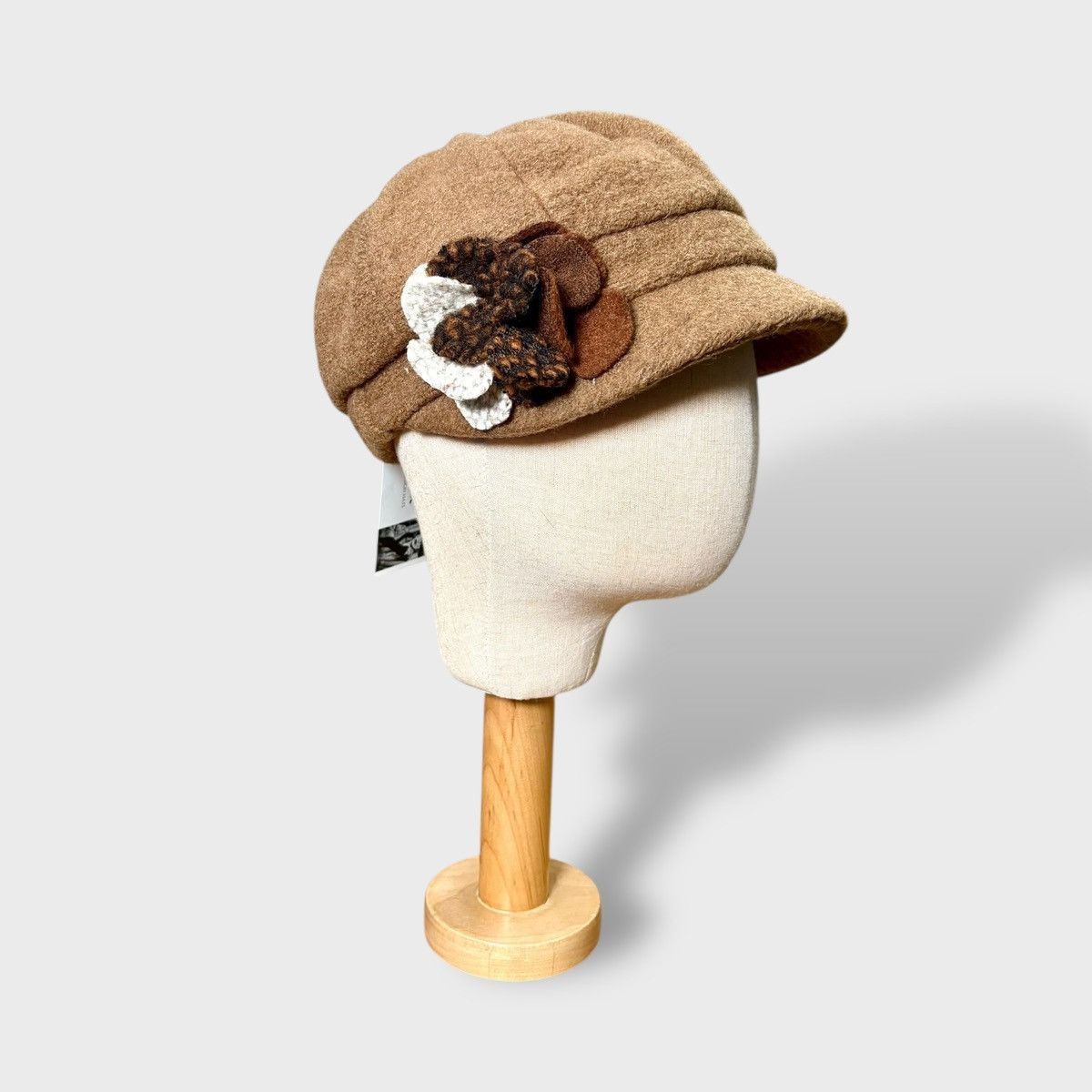 Other Complit Womens Brown Newsboy Style Wool Winter Hat OS Size ONE SIZE - 2 Thumbnail