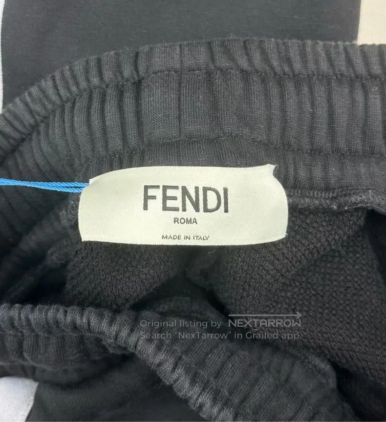 Fendi Fendi Black Side Monogram Logo Casual Trousers Size 24" / US 00 / IT 34 - 3 Thumbnail