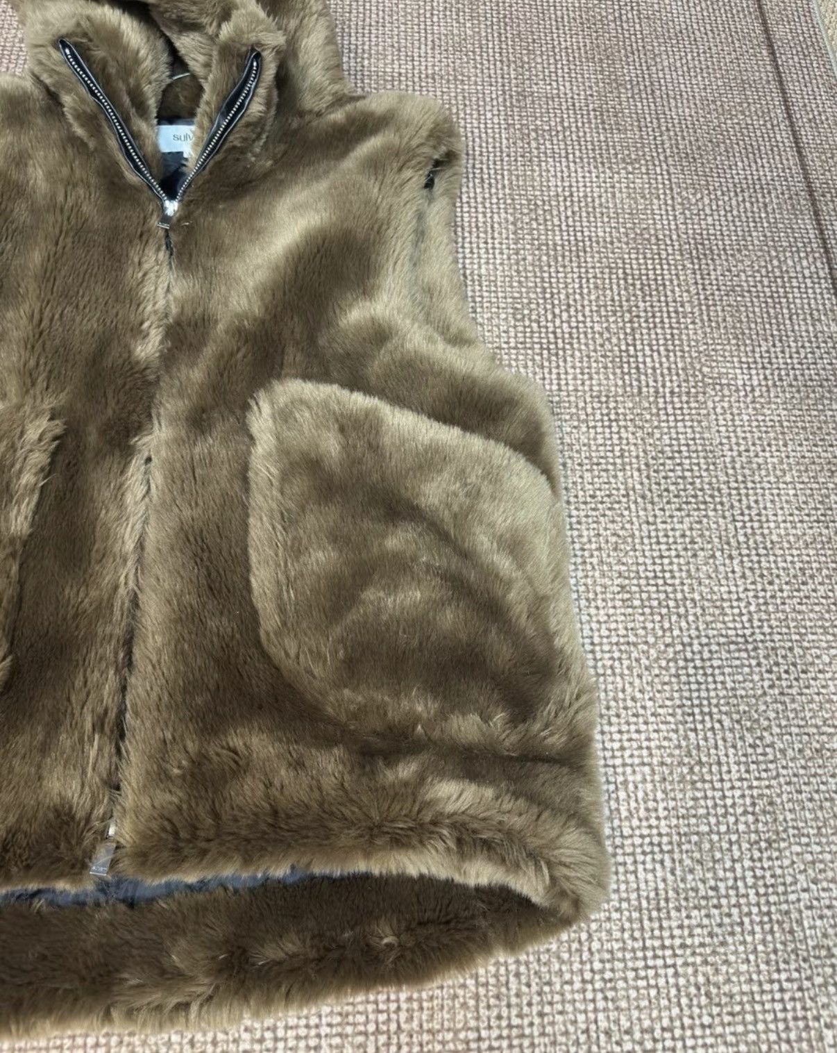 Sulvam Sulvam Faux Fur Hooded Quilted Vest K23 Size US L / EU 52-54 / 3 - 3 Thumbnail