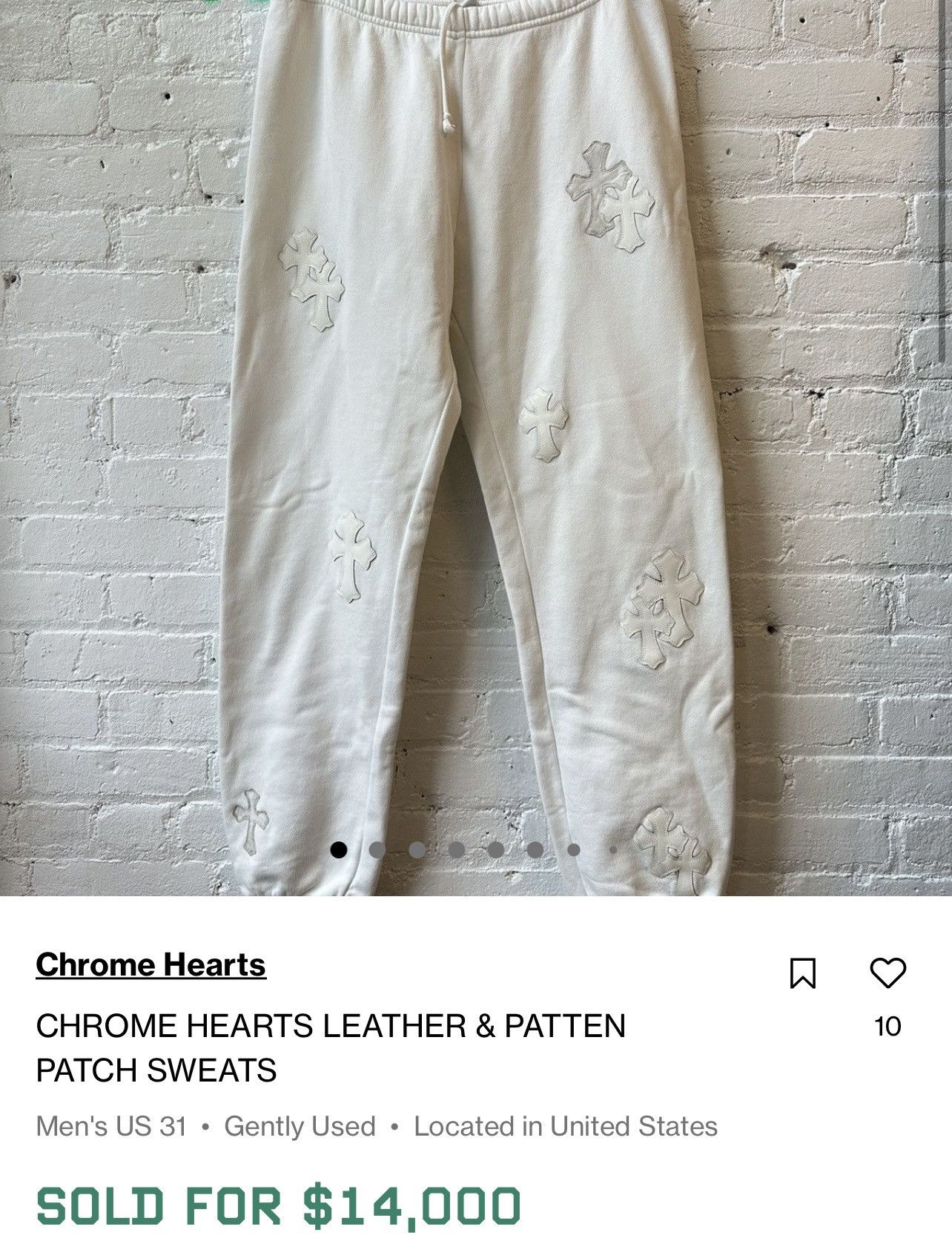 Chrome Hearts chrome hearts patch sweats Size US 34 / EU 50 - 2 Thumbnail