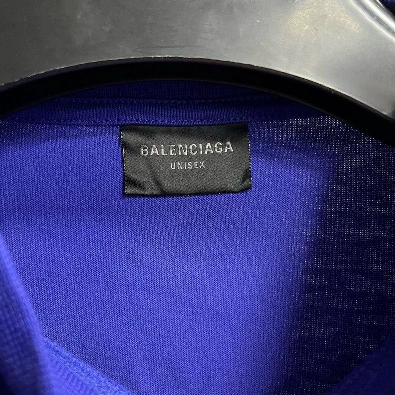 Balenciaga Balenciaga Blue Letter Logo Short Sleeve T-Shirt-2506 Size US M / EU 48-50 / 2 - 2 Thumbnail